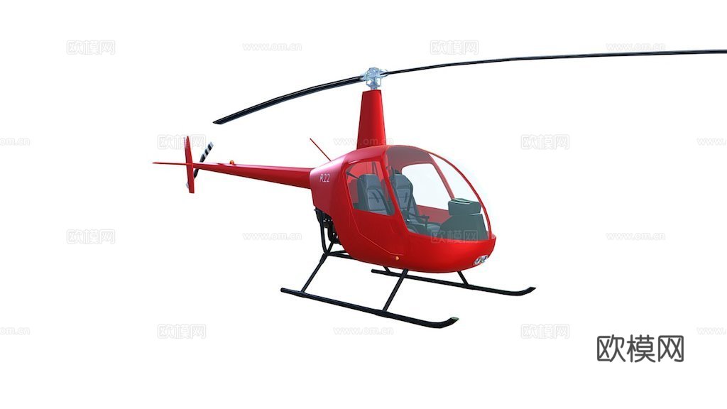 直升机罗宾逊R22su模型