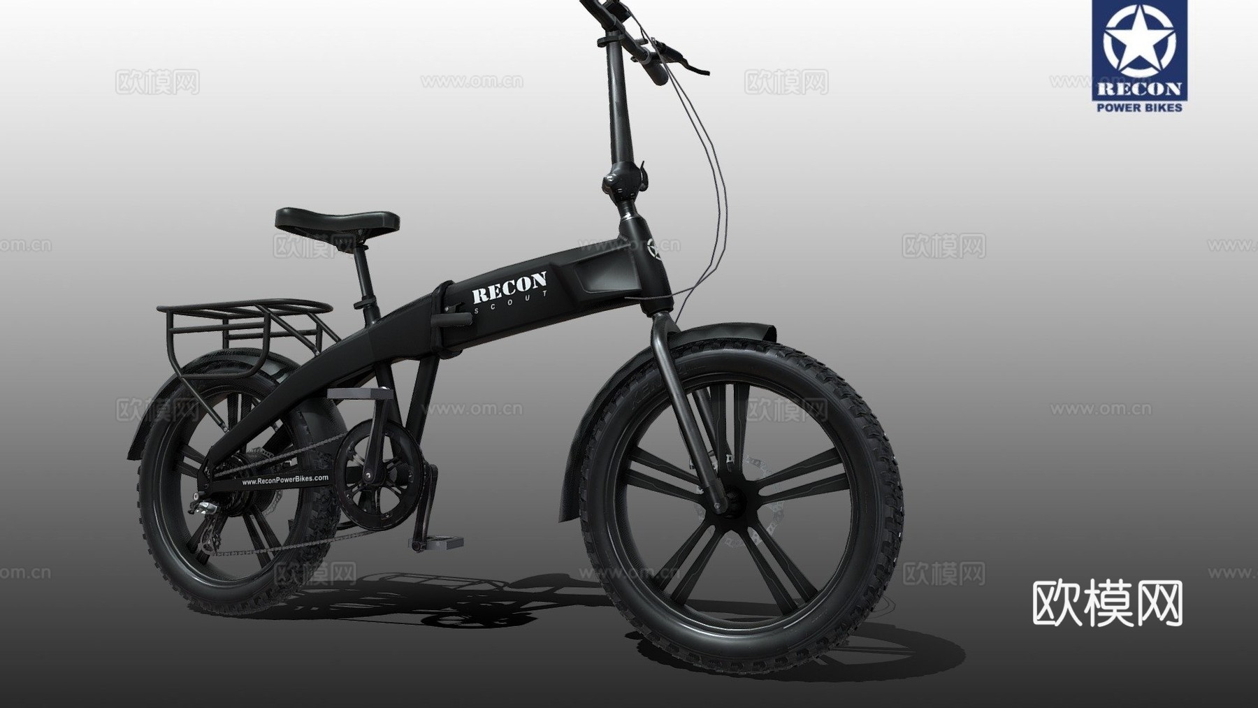 侦察折叠侦察电动自行车su模型
