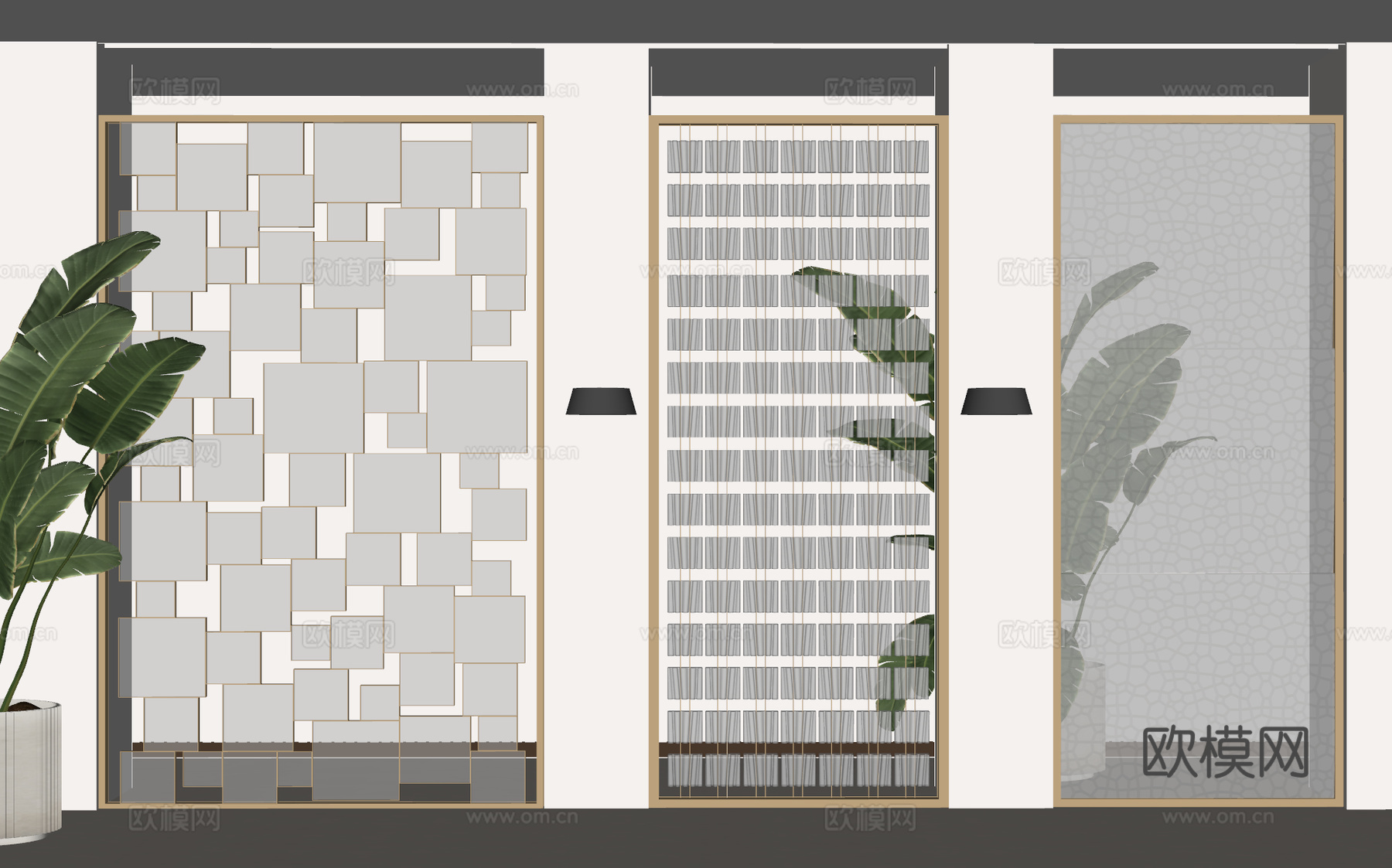 现代玻璃屏风隔断 长虹玻璃隔断 玻璃屏风 艺术玻璃  夹丝玻su模型