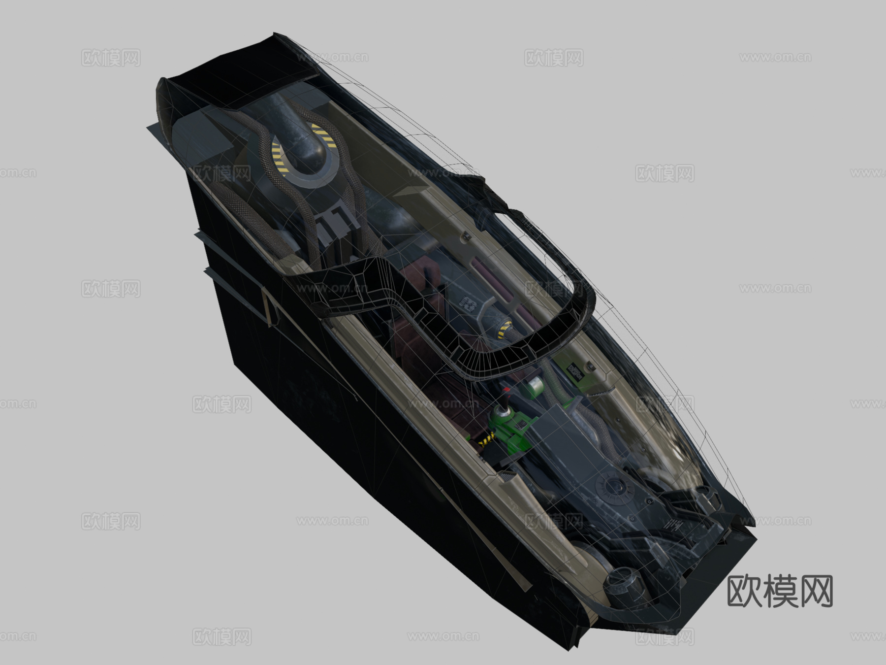 太空战斗机 驾驶舱su模型