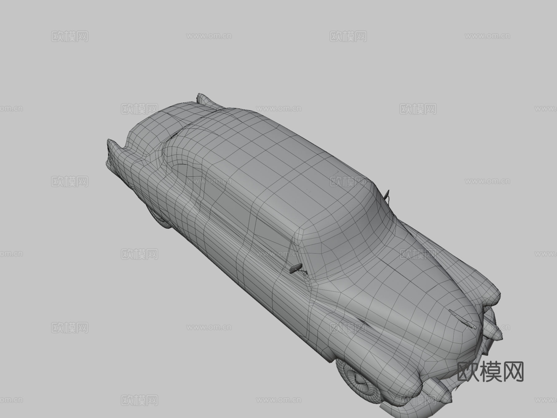 低多边形 汽车  凯迪拉克 75 轿车 1953su模型
