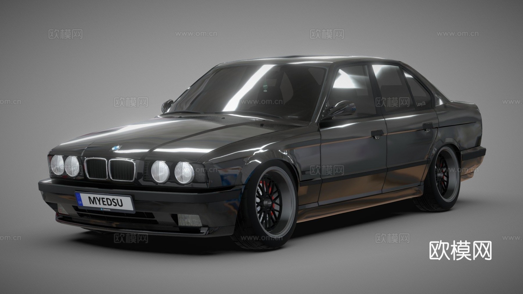宝马E34姿态风格su模型