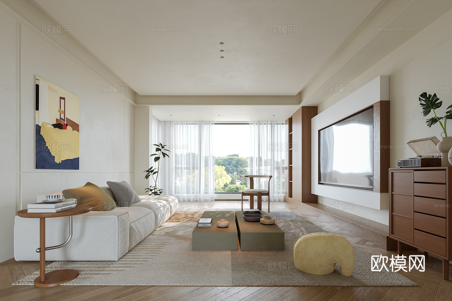 包豪斯客厅su模型