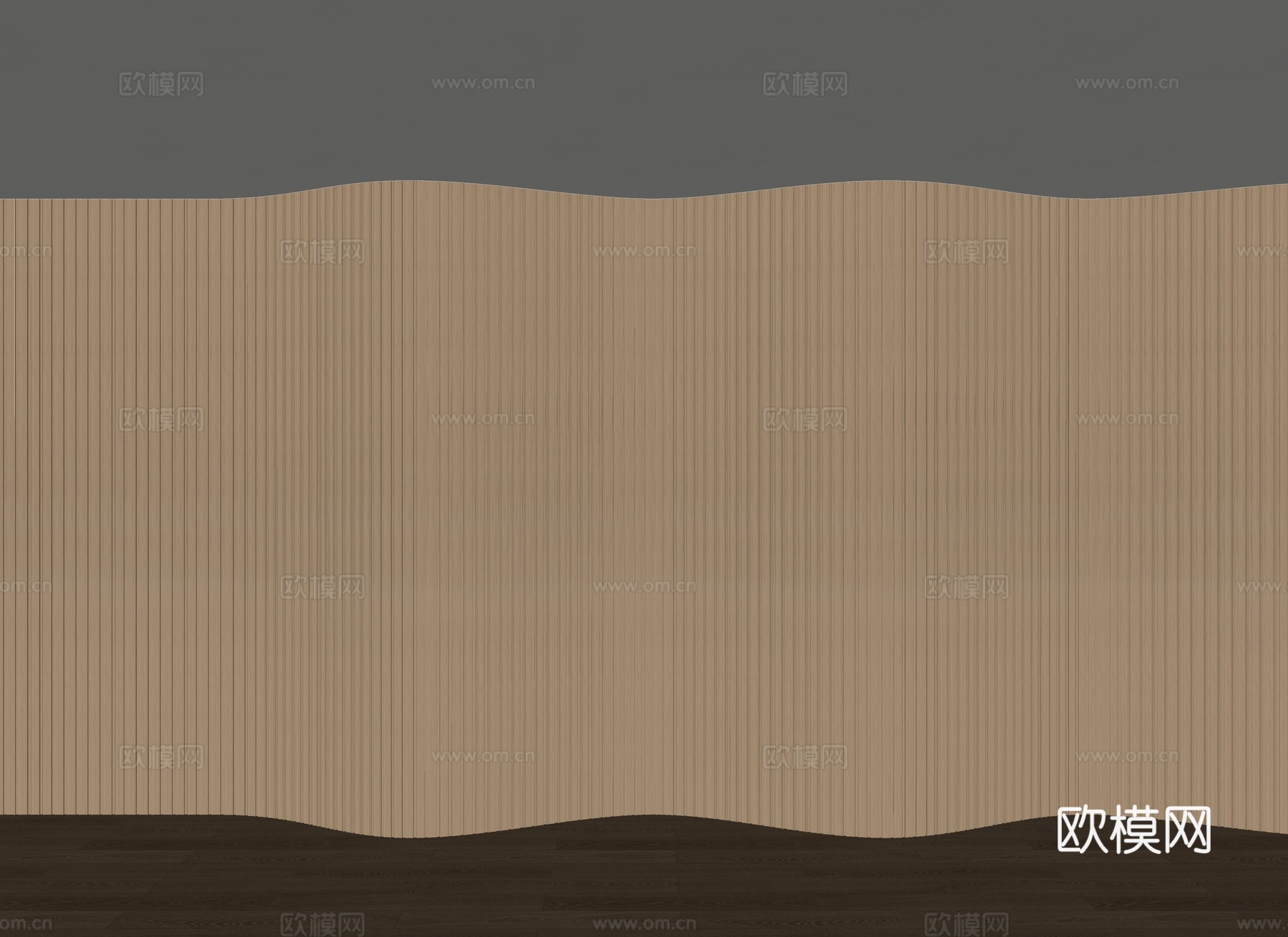 木饰面 弧形格栅 弧形长城板 弧形木饰面 弧形背景板 长城背su模型