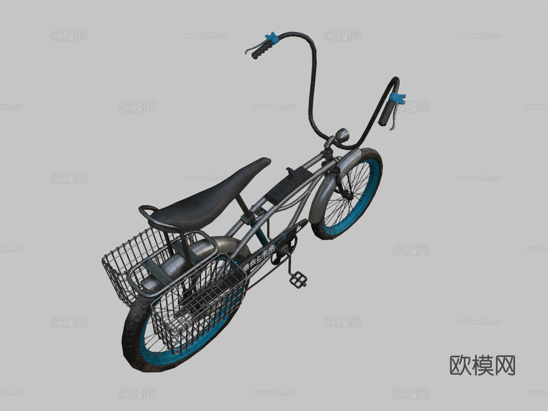 风格化自行车su模型