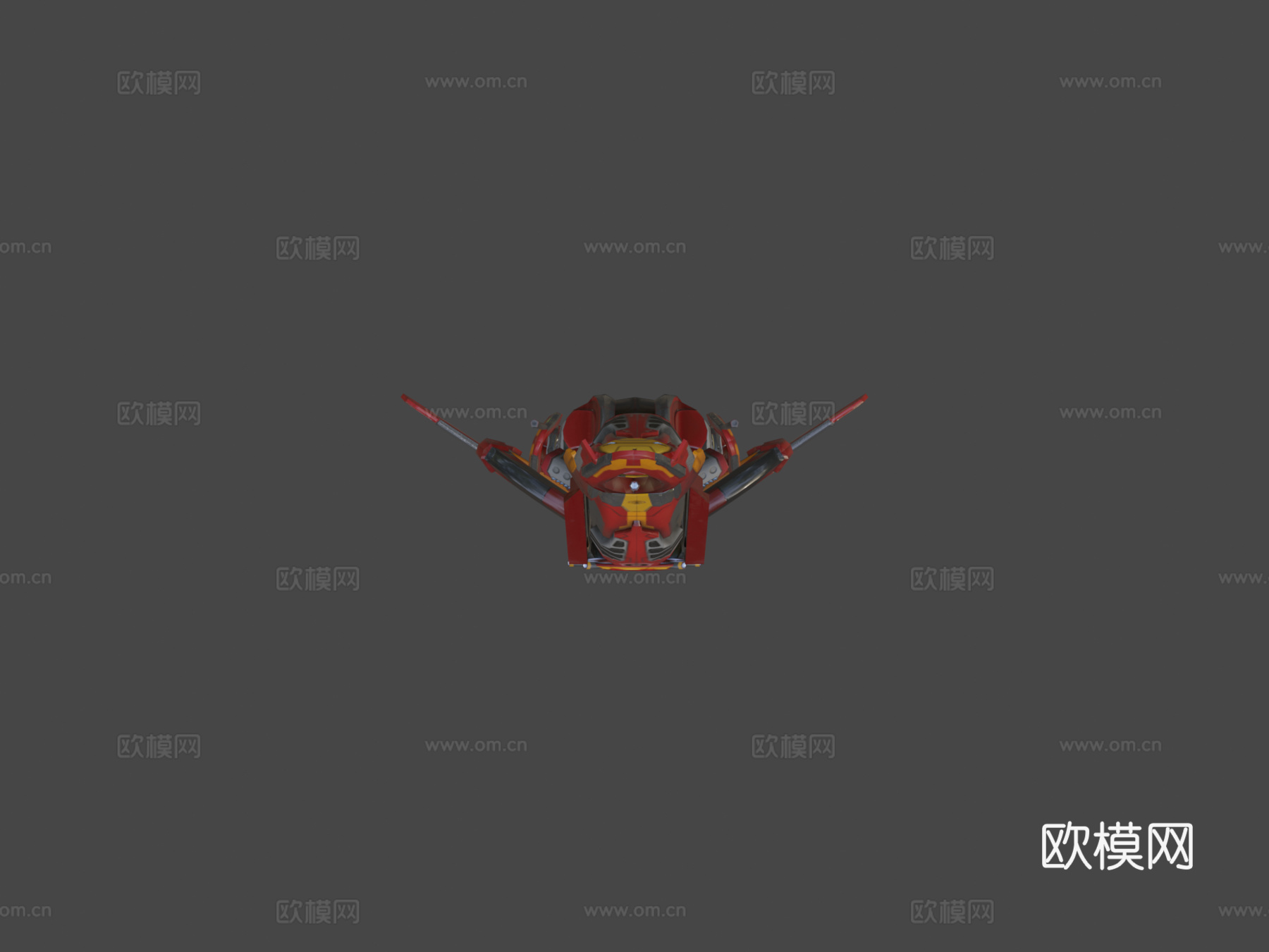 无人机 V2 红色 漫画su模型