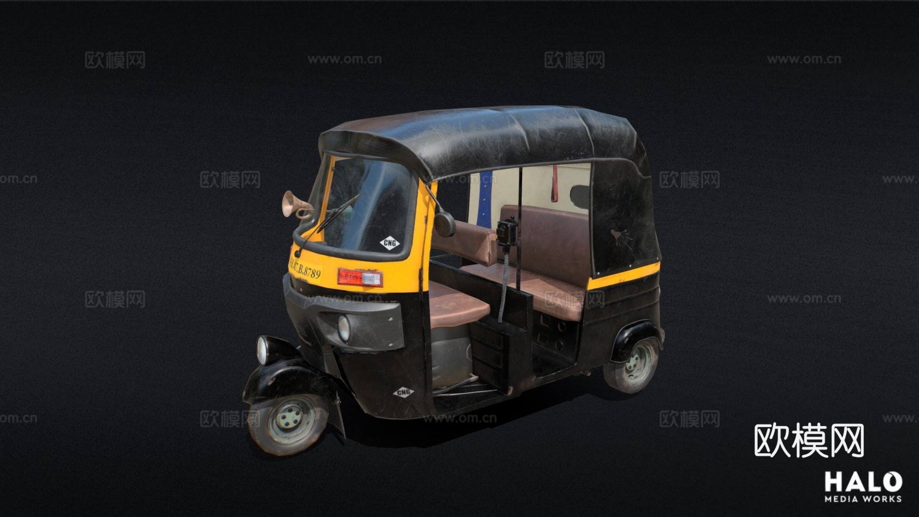 孟买 机动三轮车su模型