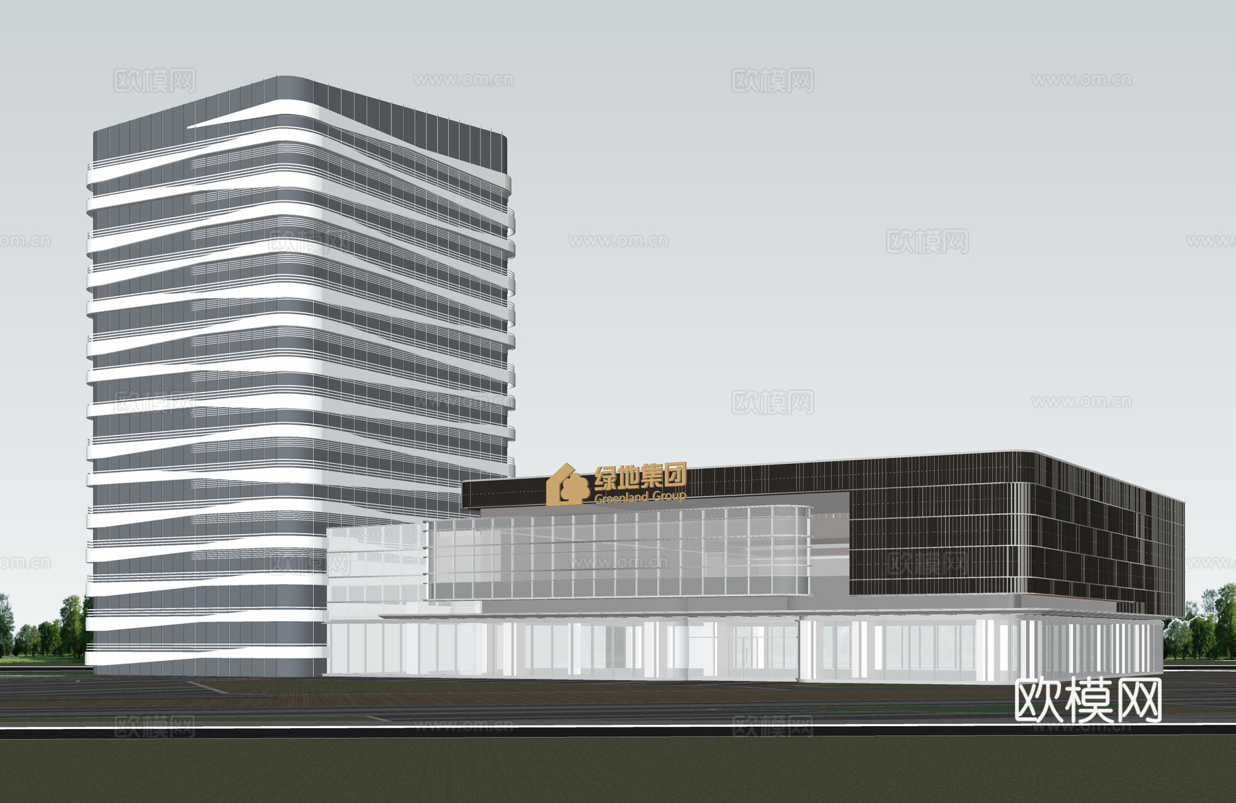 现代酒店 高层酒店 多层酒店 旅馆 酒店建筑su模型