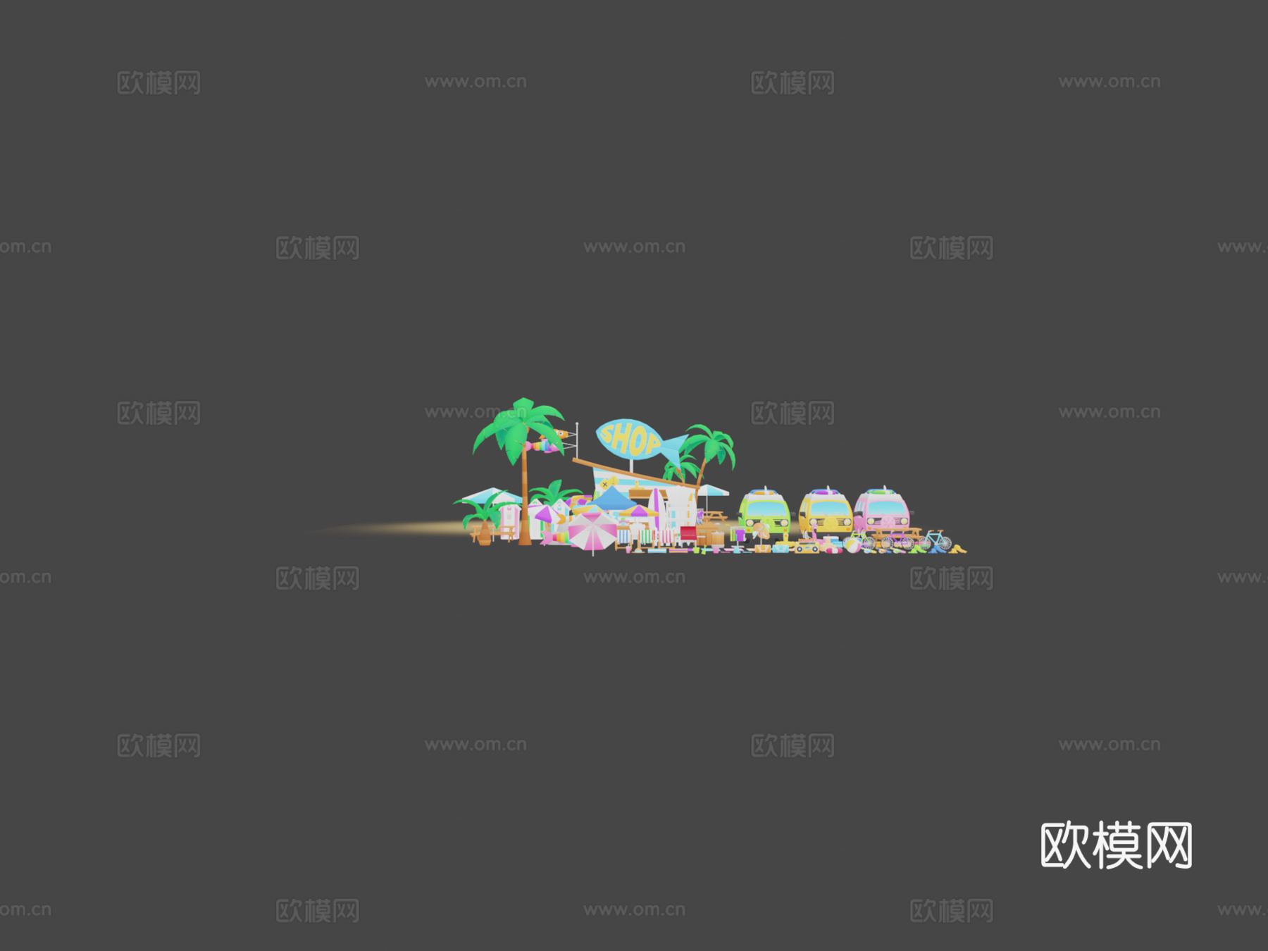 海滩派对包su模型