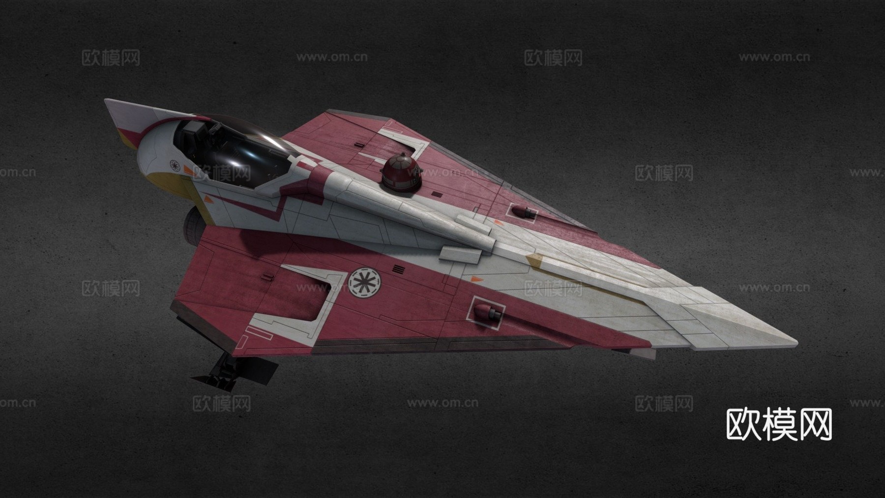 星球大战  德尔塔7 绝地星际战斗机su模型