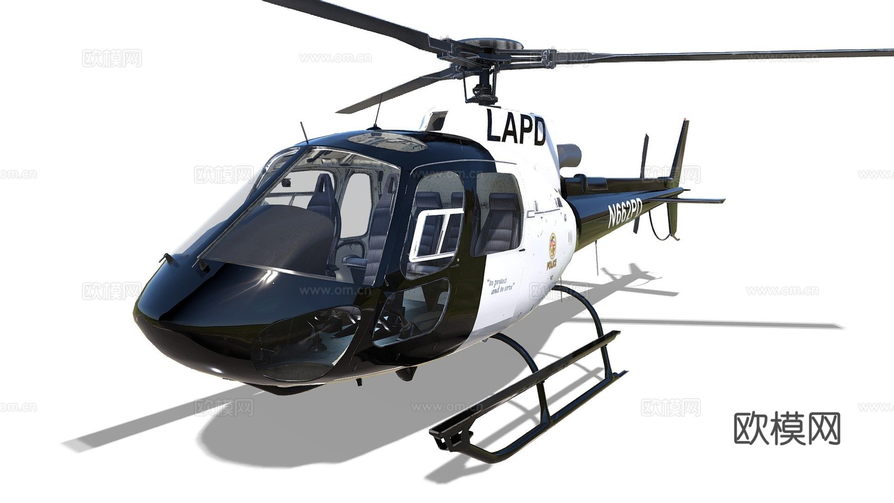 欧洲直升机 警用  执法直升机su模型