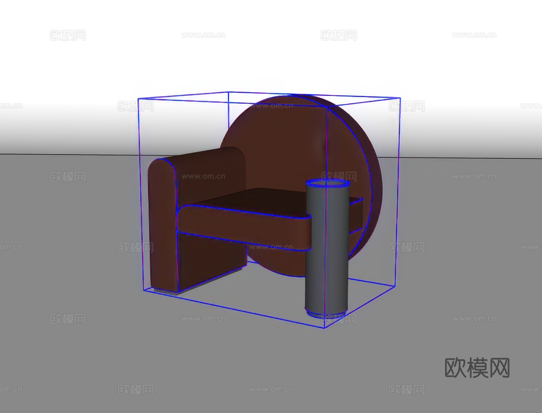 单人沙发su模型