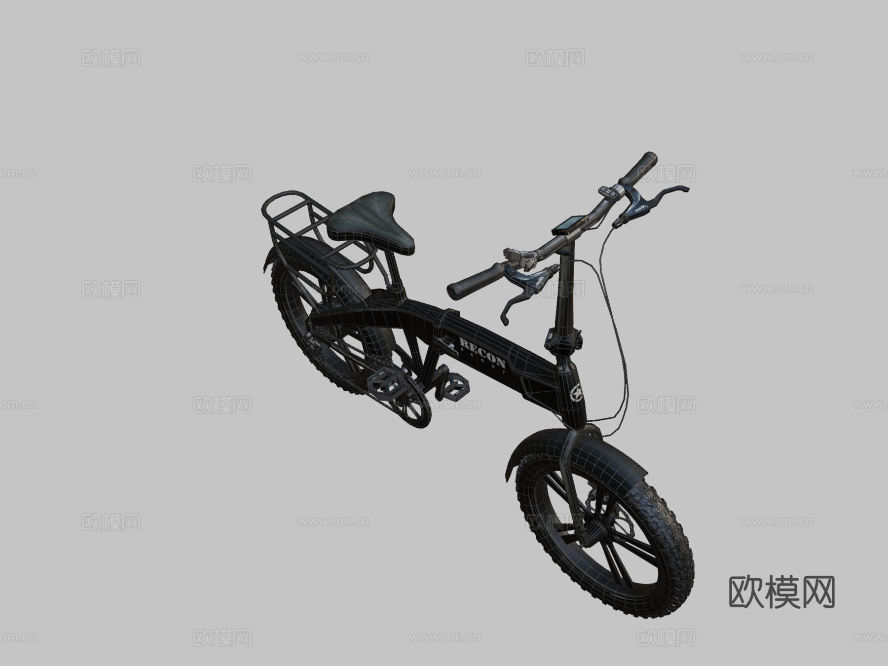 侦察折叠侦察电动自行车su模型