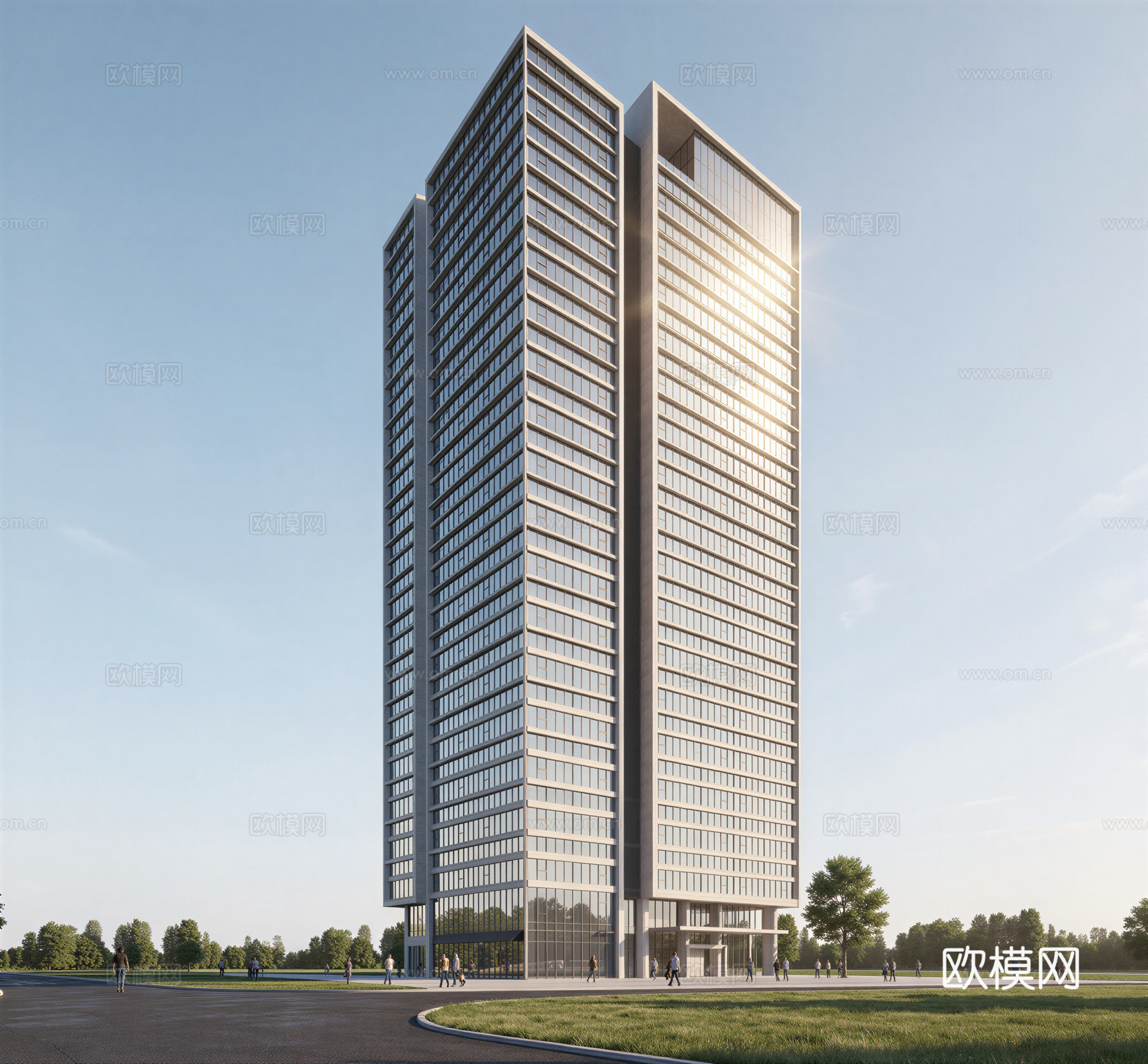 现代酒店 高层酒店 多层酒店 旅馆 酒店建筑su模型