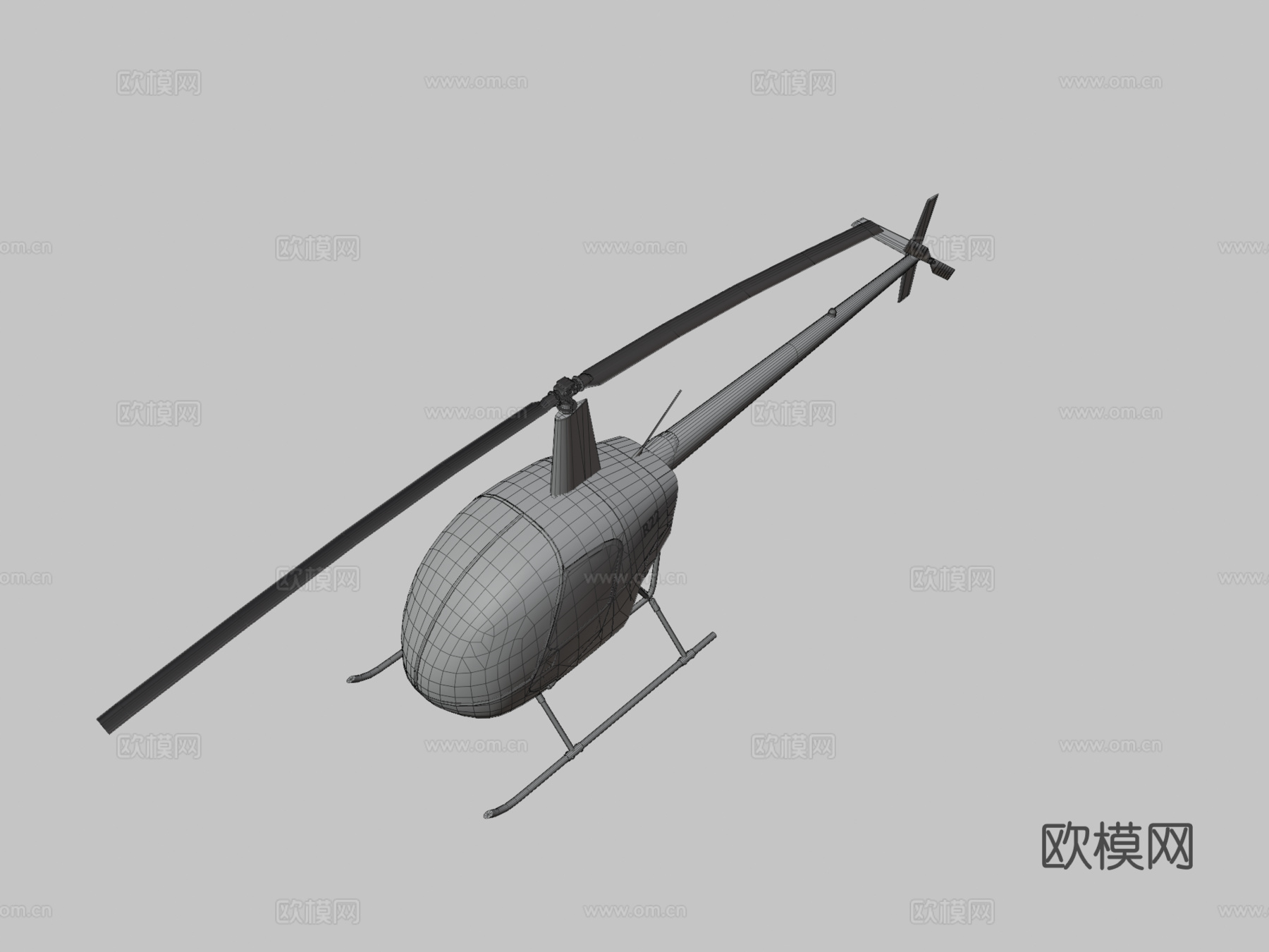 直升机罗宾逊R22su模型