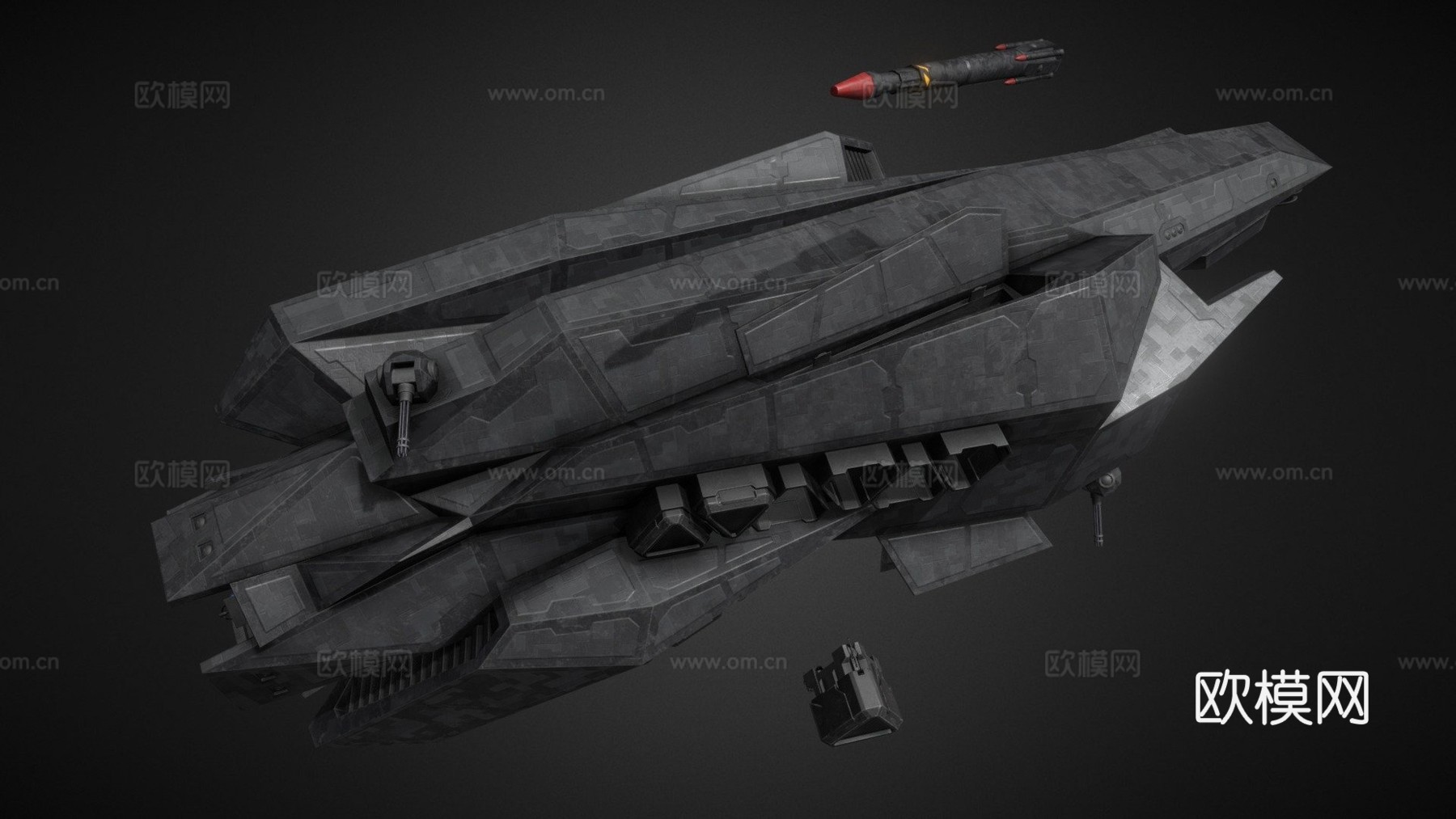 阿蒙拉级隐形舰 浩瀚无垠su模型
