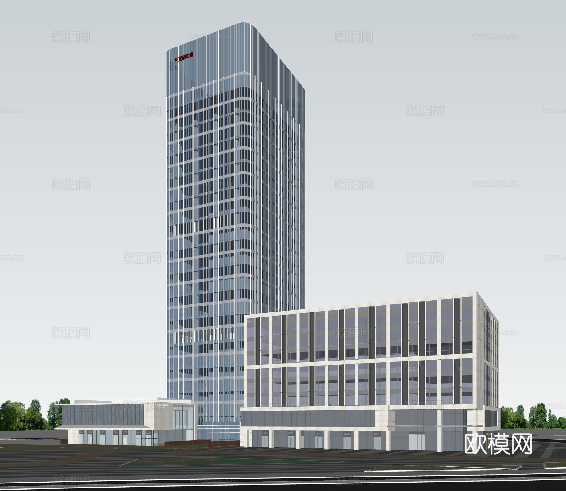 现代酒店 高层酒店 多层酒店 旅馆 酒店建筑su模型