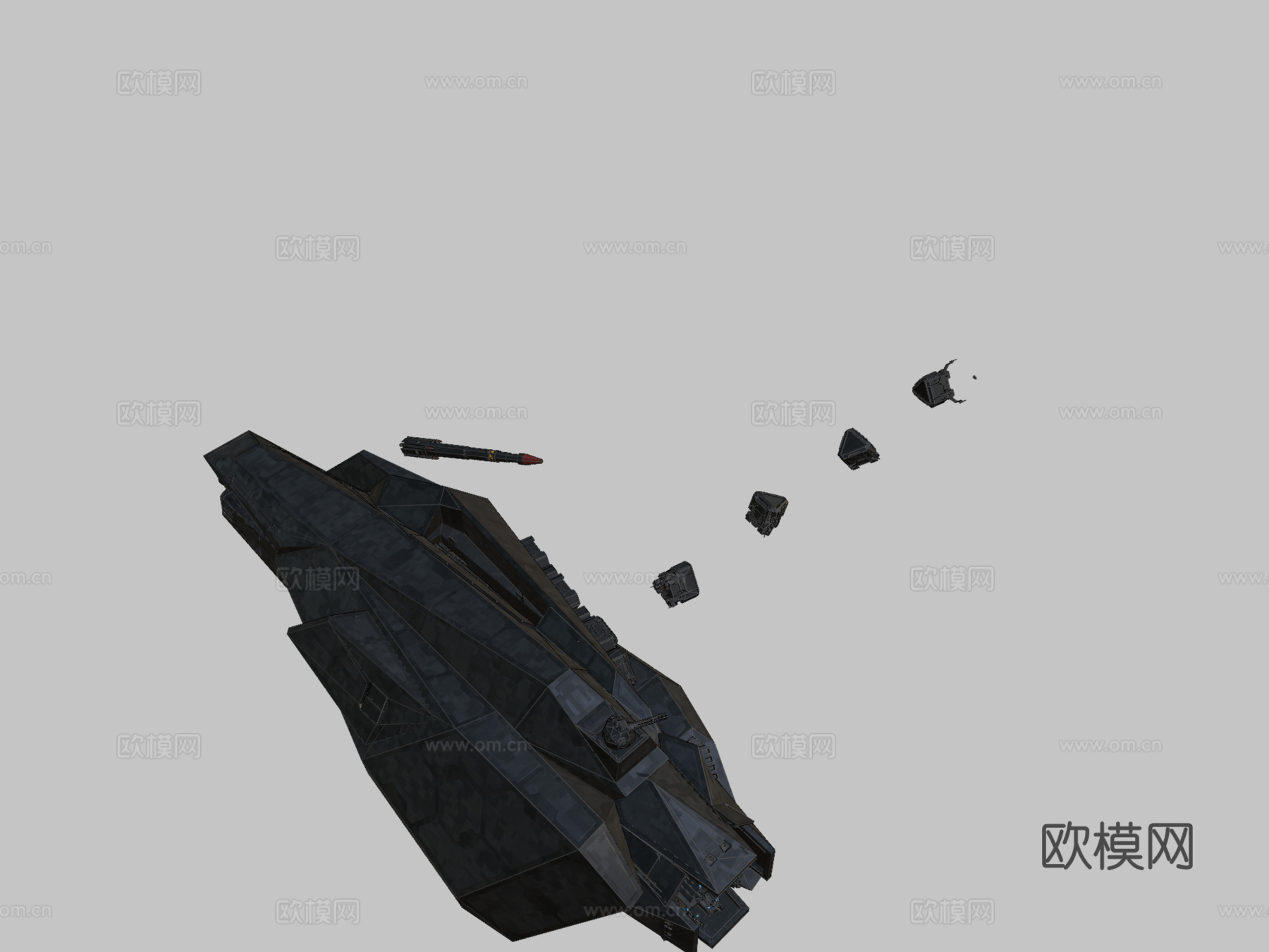 阿蒙拉级隐形舰 浩瀚无垠su模型