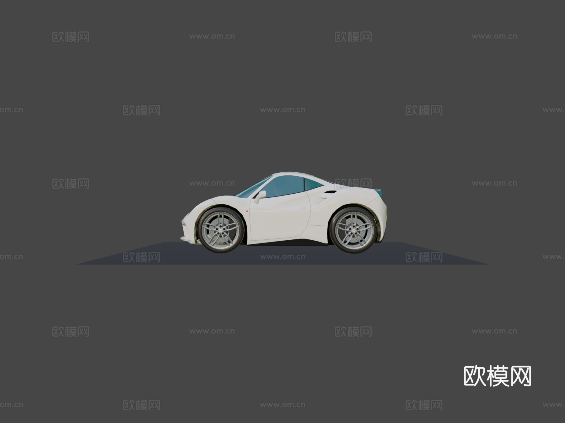 现代卡通跑车su模型