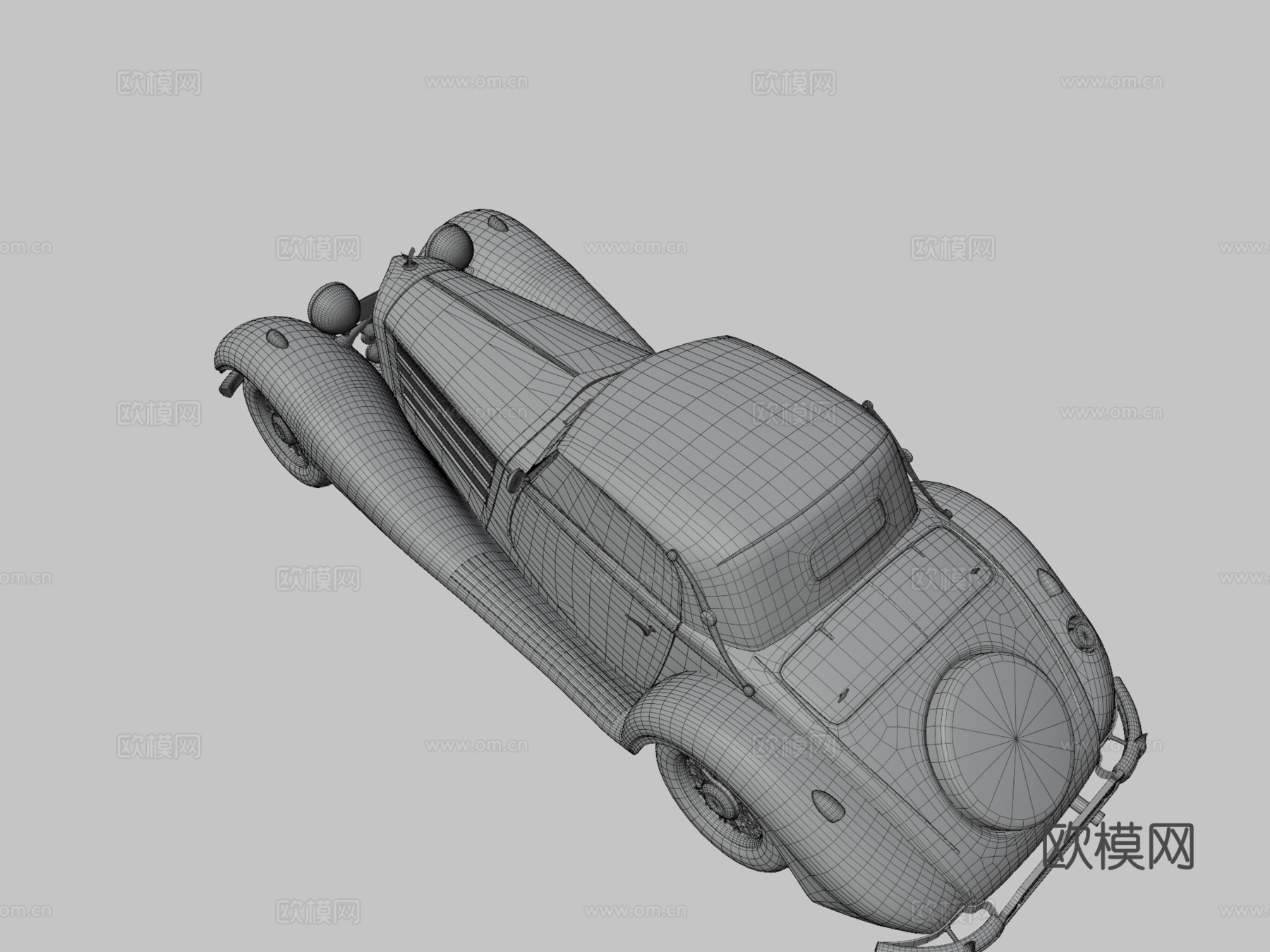 游戏就绪 1930年代复古敞篷车su模型