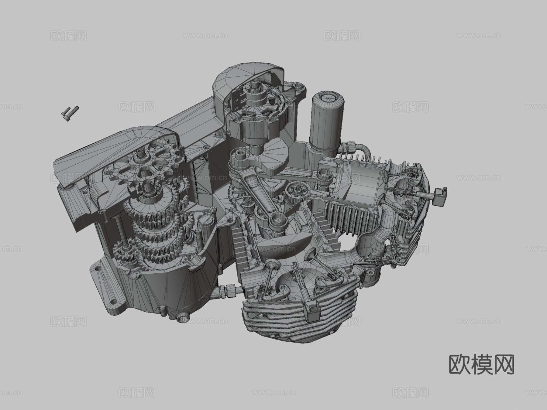 内燃机摩托车TFLEX CAD STsu模型