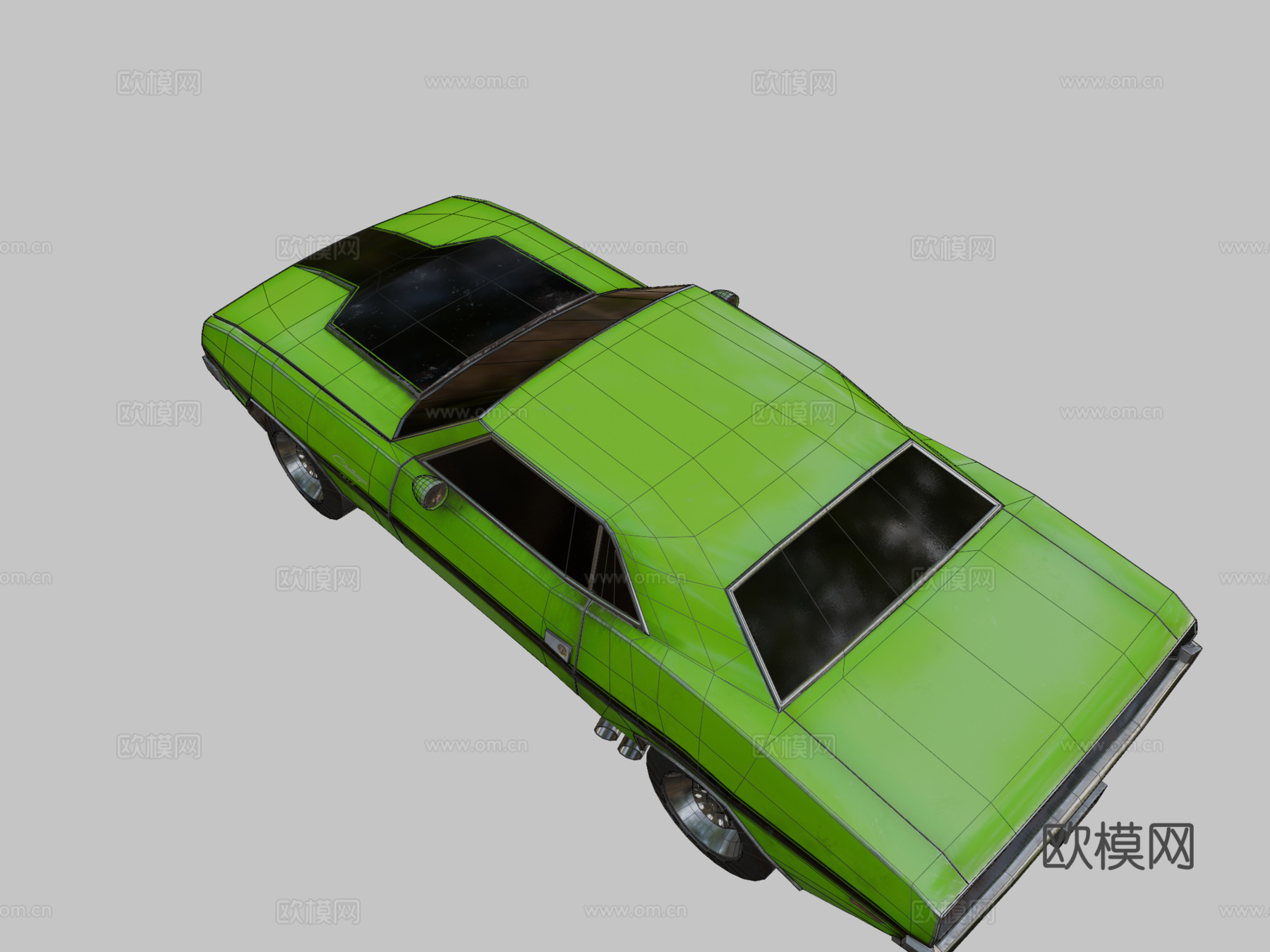 道奇挑战者  肌肉车  低多边形su模型