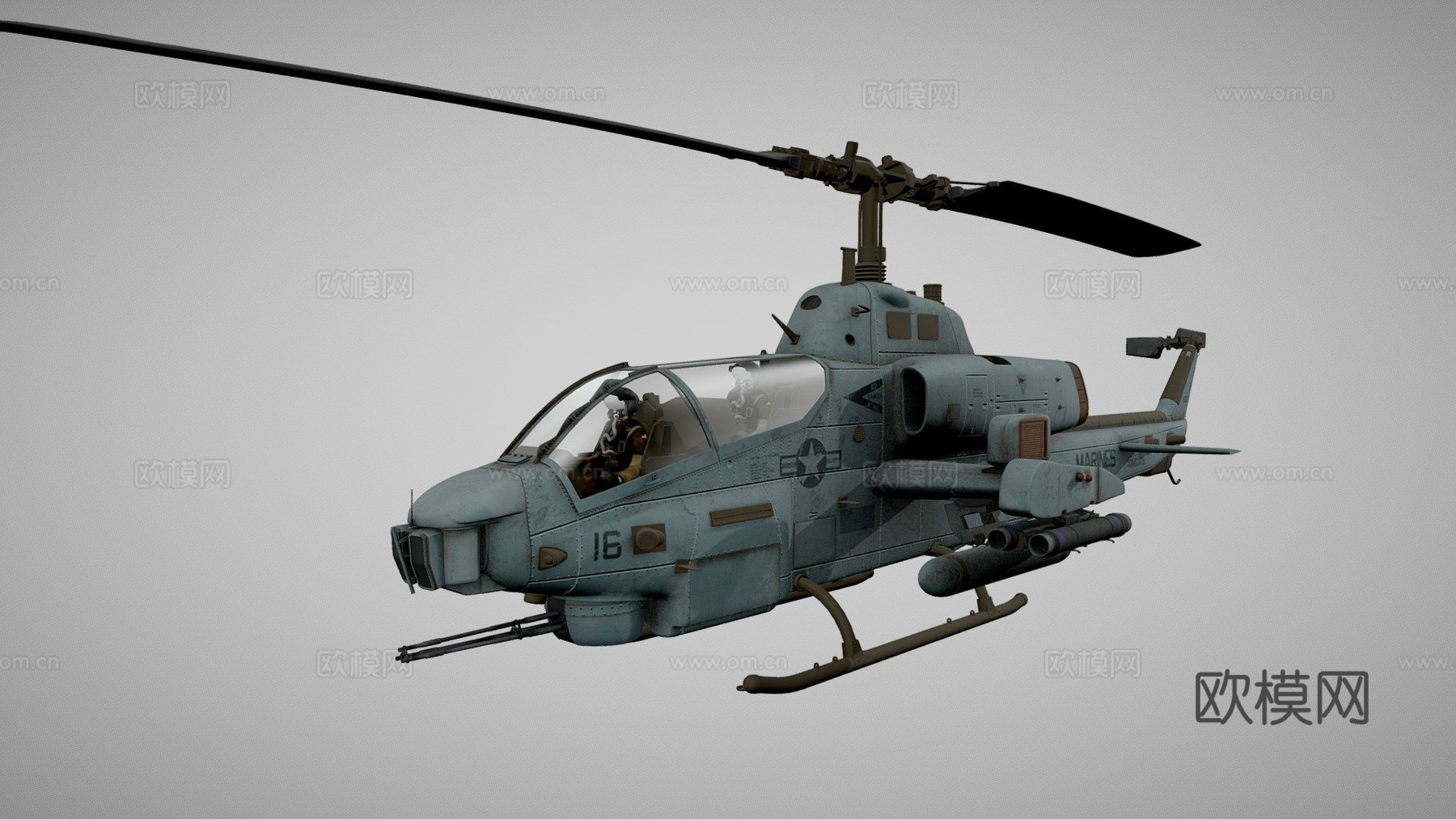 贝尔 AH1W 超级眼镜蛇su模型