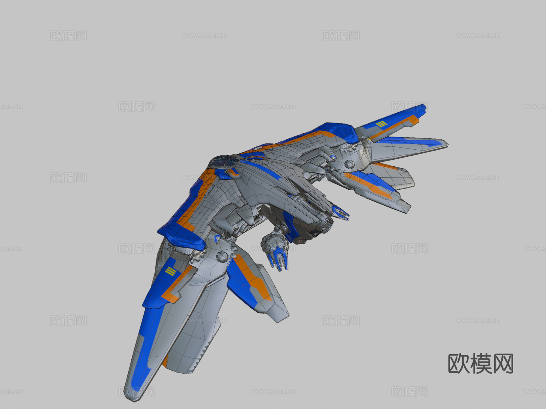 银河护卫队米兰多曼德拉太空船su模型