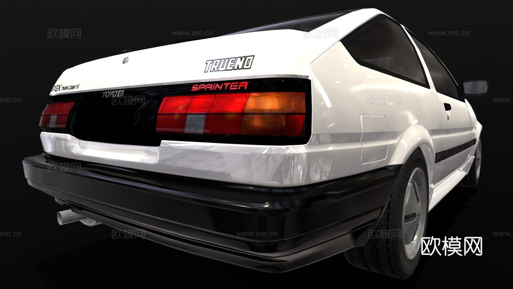 丰田GT顶点拓海(AE86)原厂日本国内市场版su模型