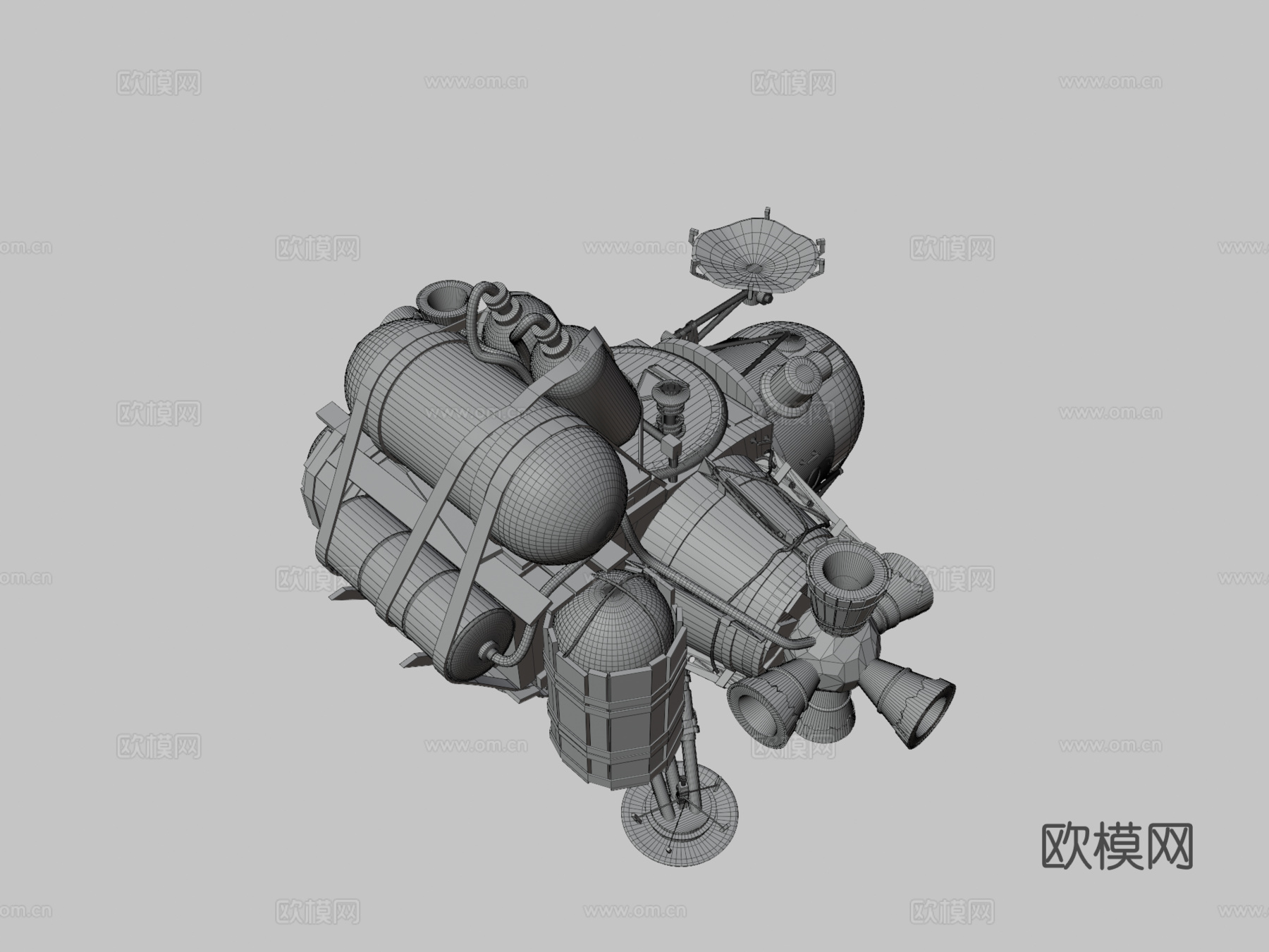 外层荒野  飞船su模型