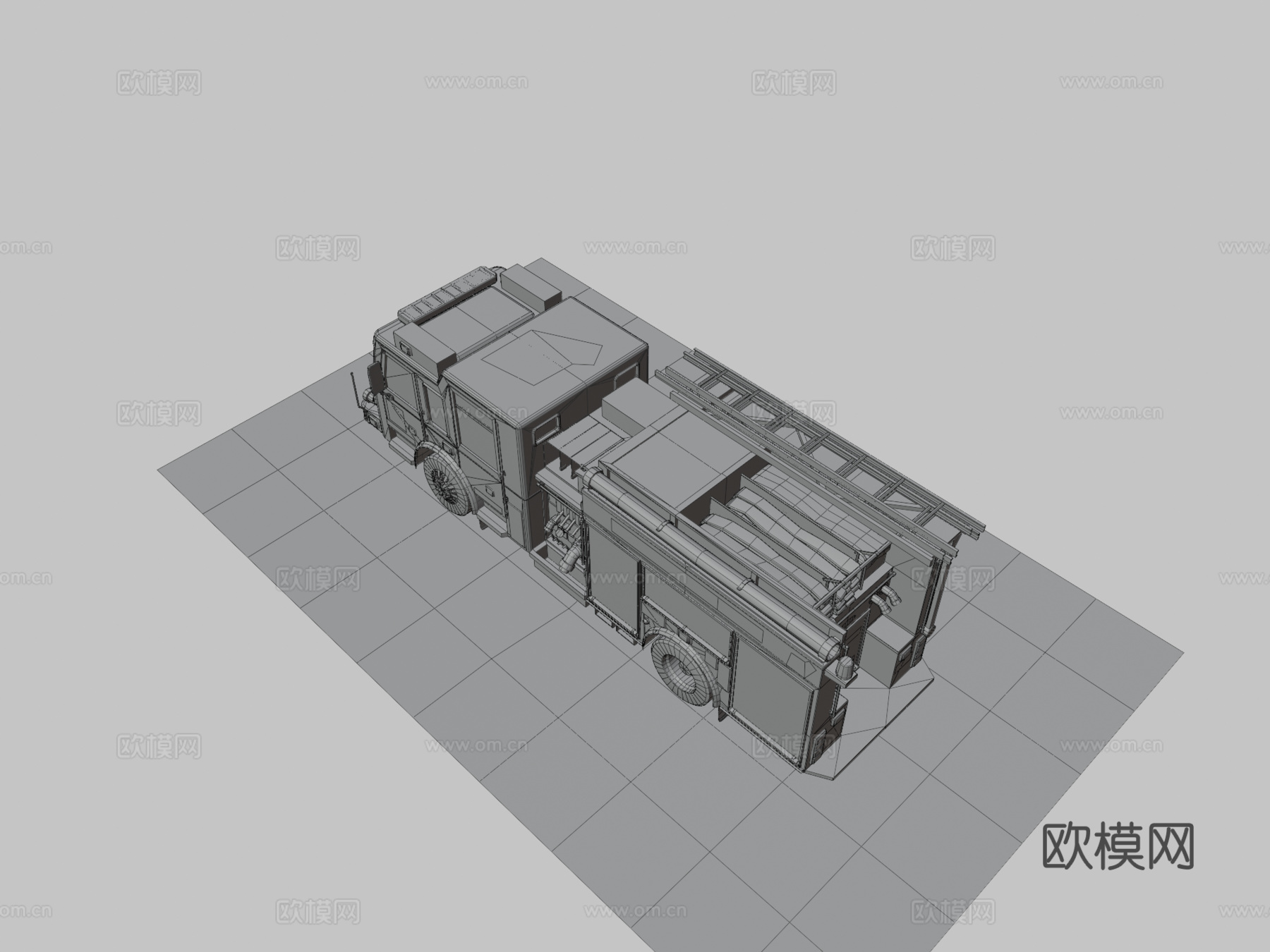 通用美国消防车su模型