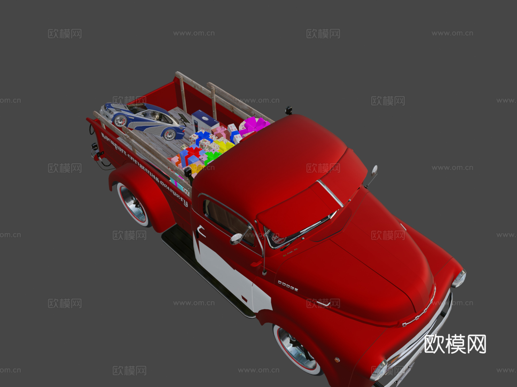 道奇 B系列皮卡 1953 X 圣诞车su模型