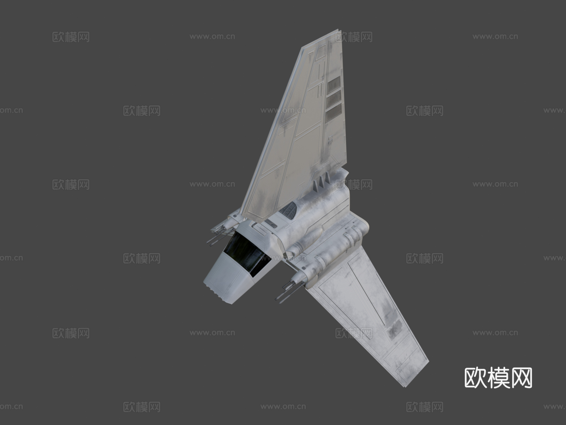 D帝国拉姆达穿梭机-星球大战模型su模型