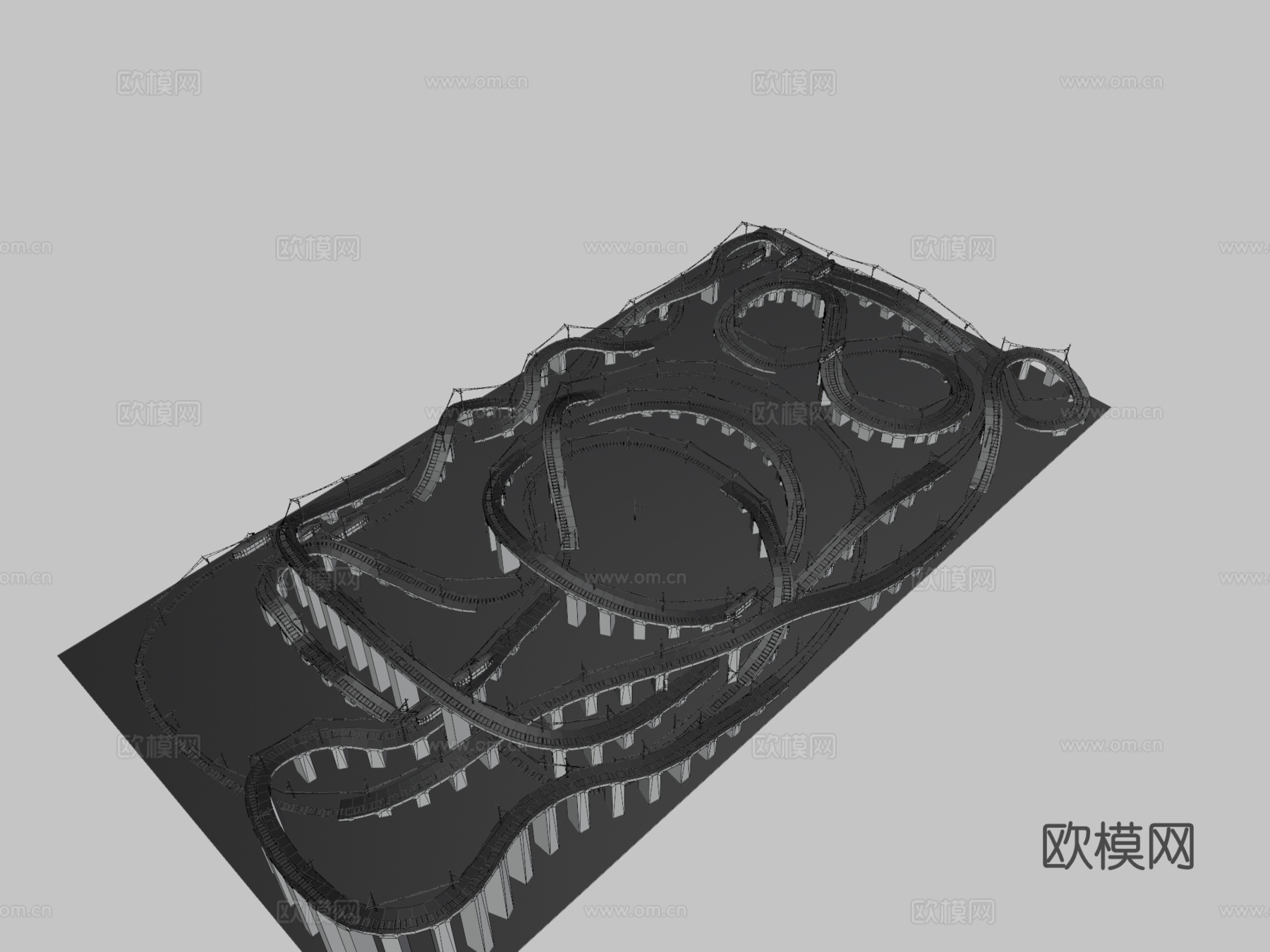 电车过山车su模型