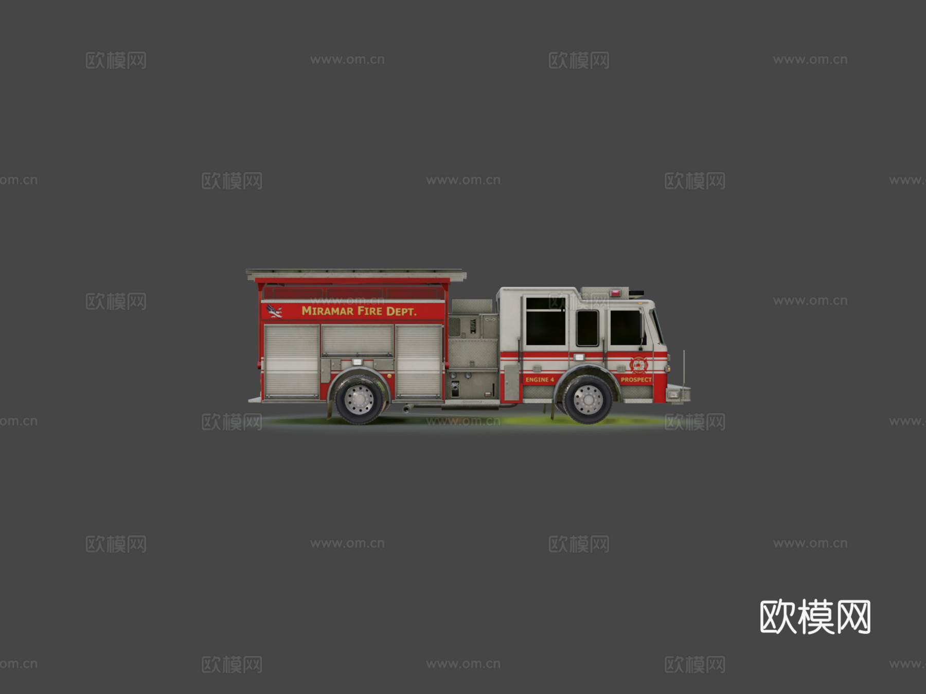 通用美国消防车su模型