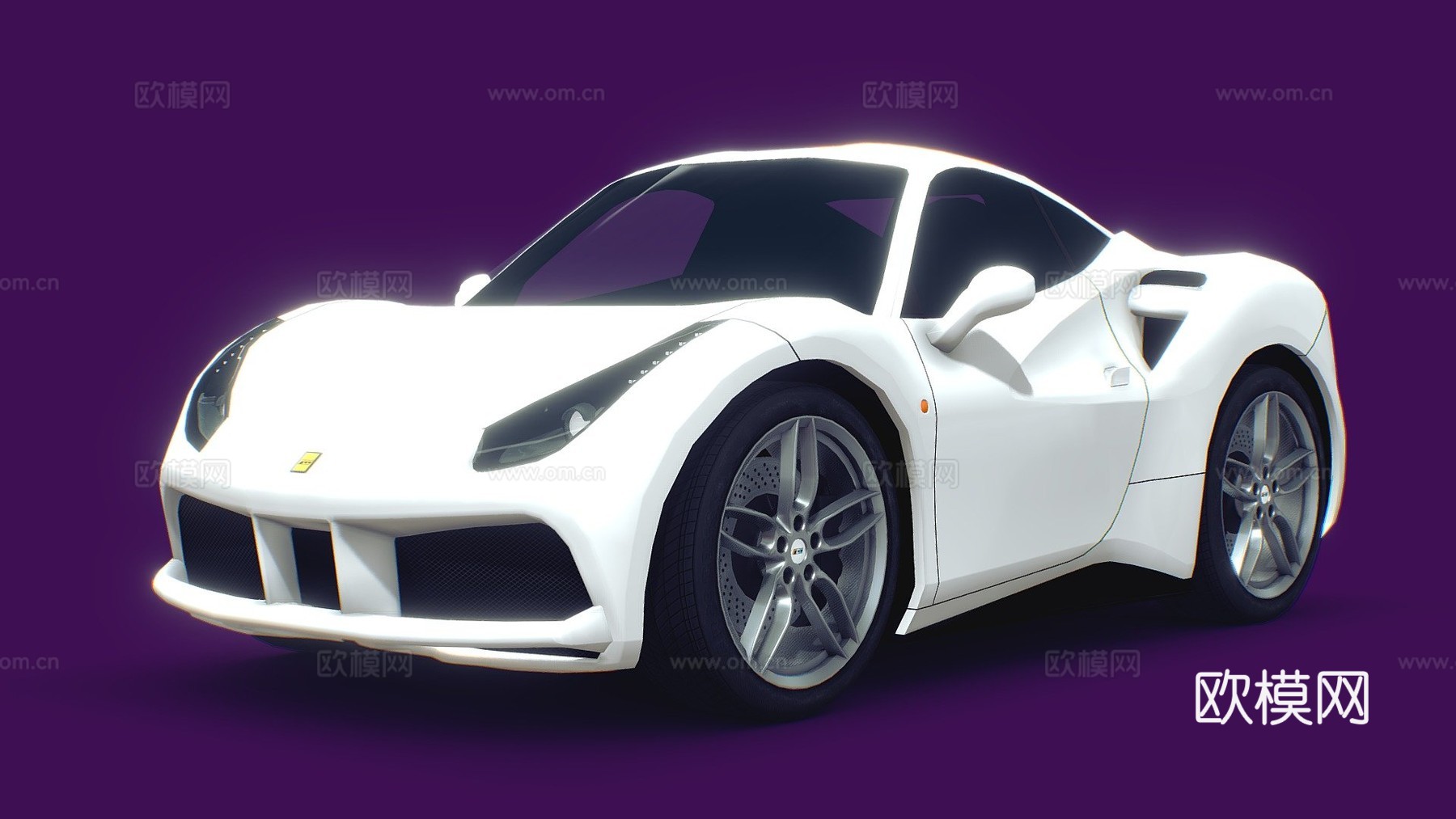 现代卡通跑车su模型