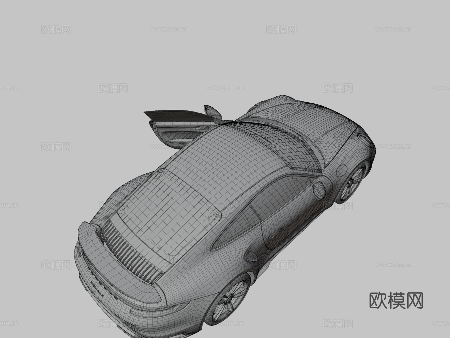保时捷 911 带内饰su模型