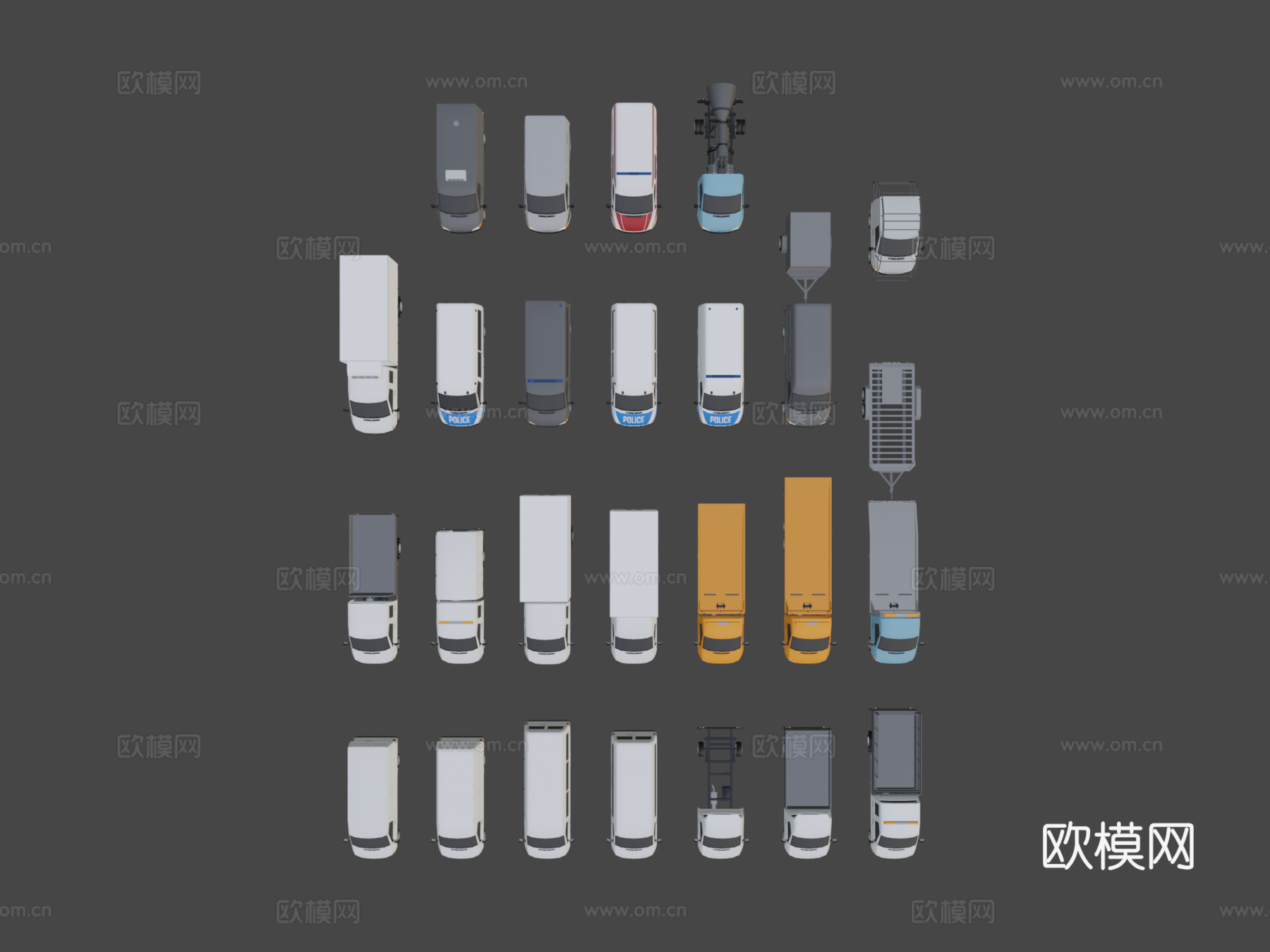 低多边形载具迷你包7su模型