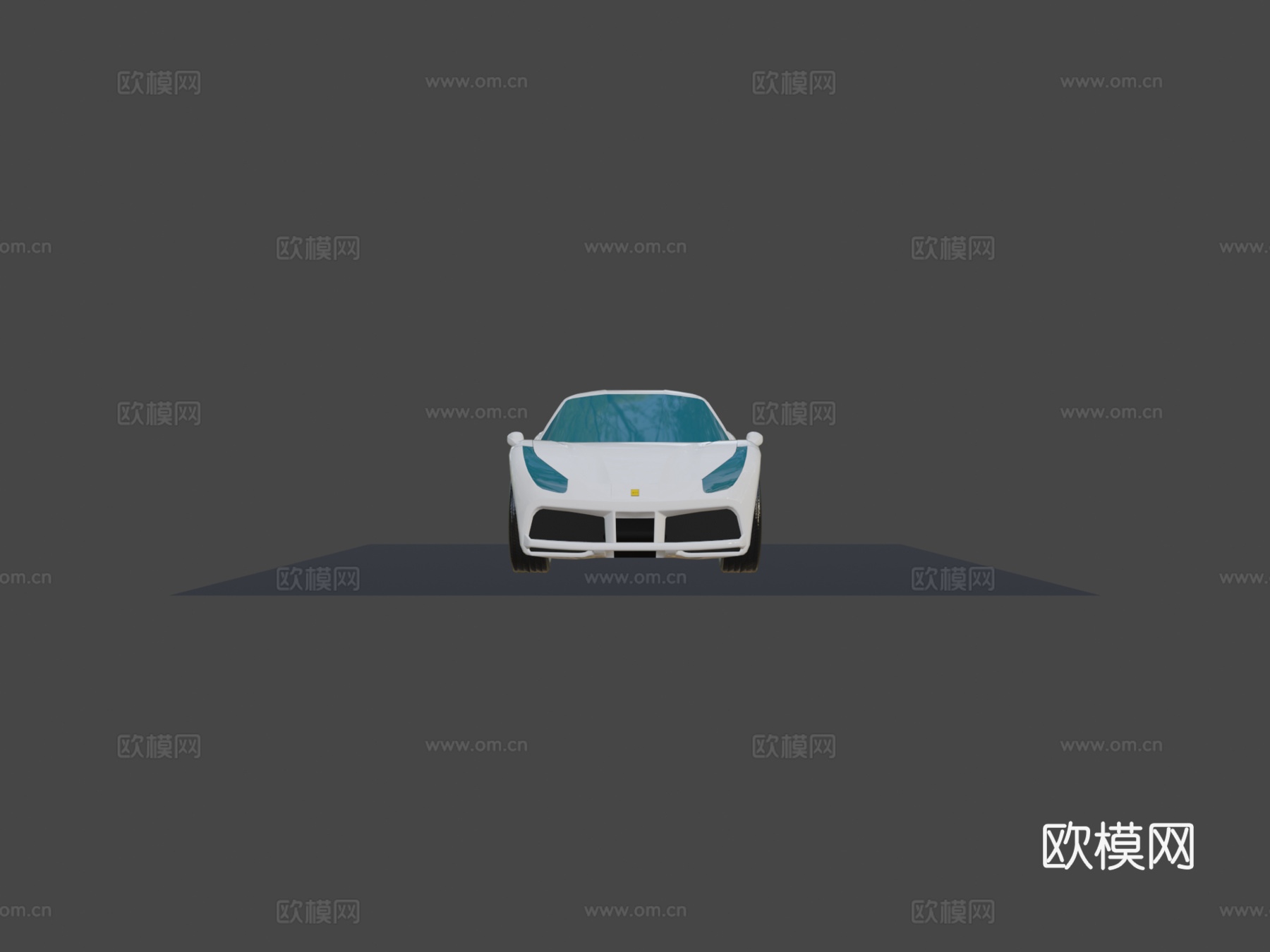 现代卡通跑车su模型