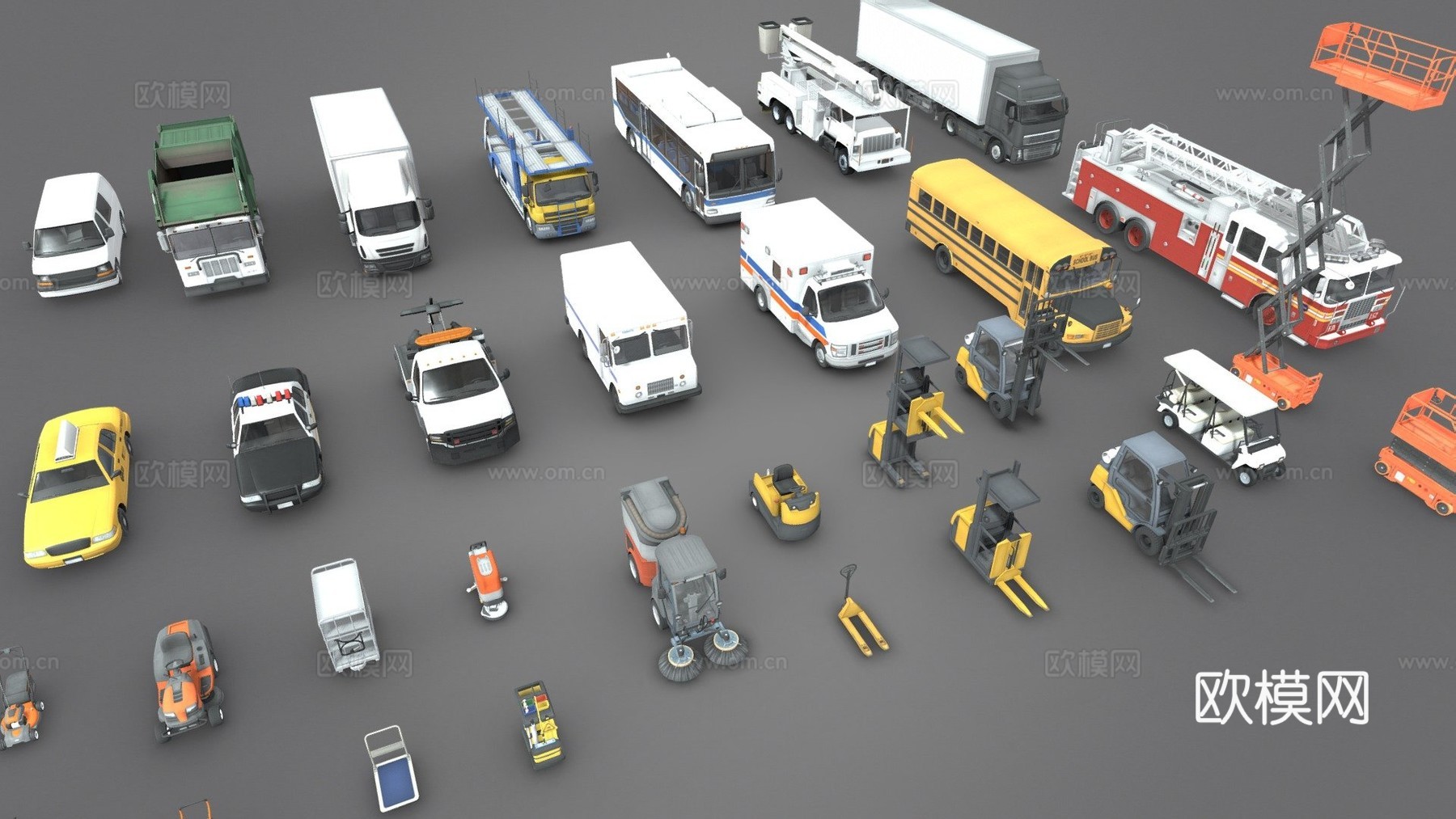 辆汽车卡车和载具su模型