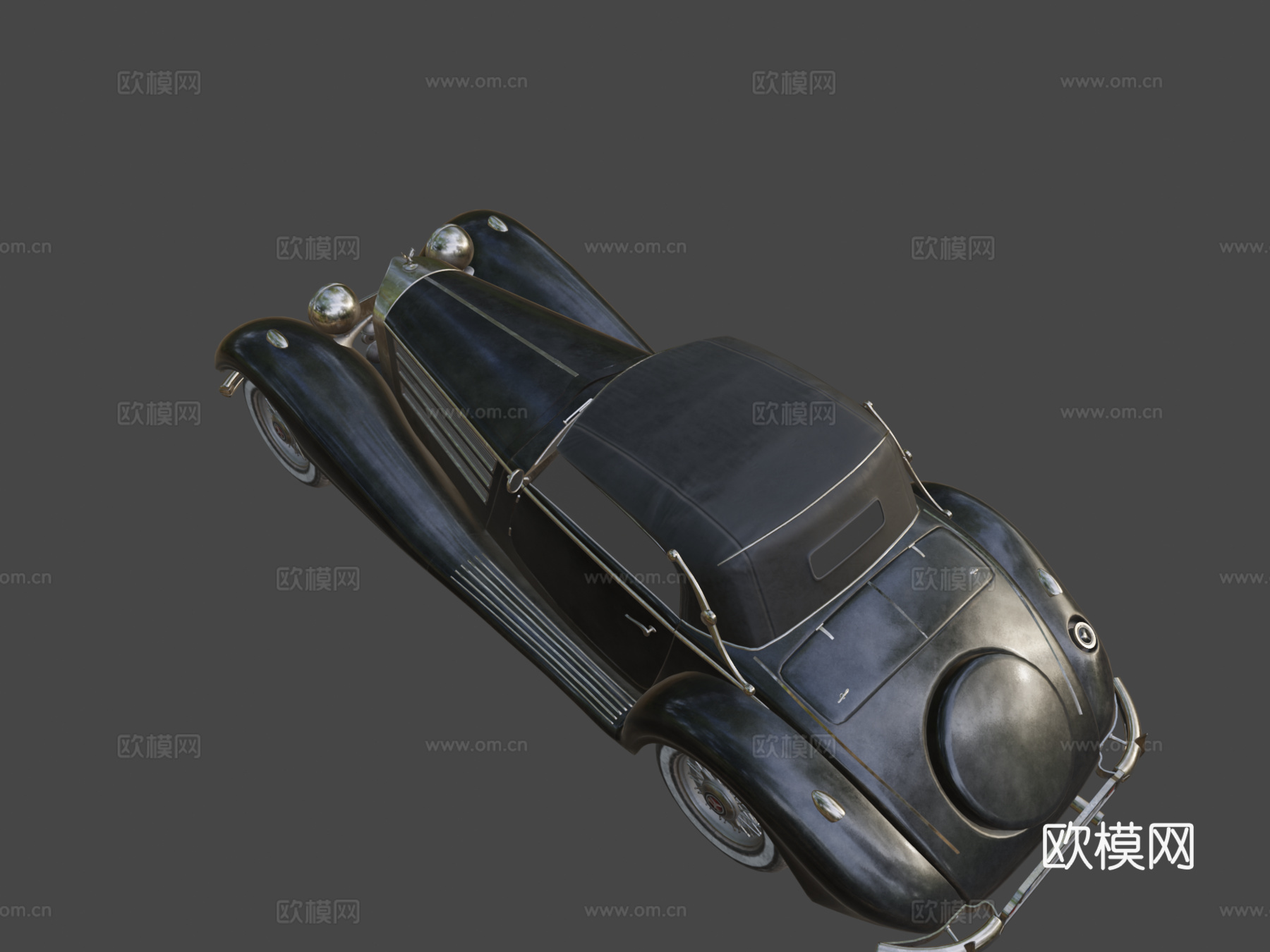 游戏就绪 1930年代复古敞篷车su模型