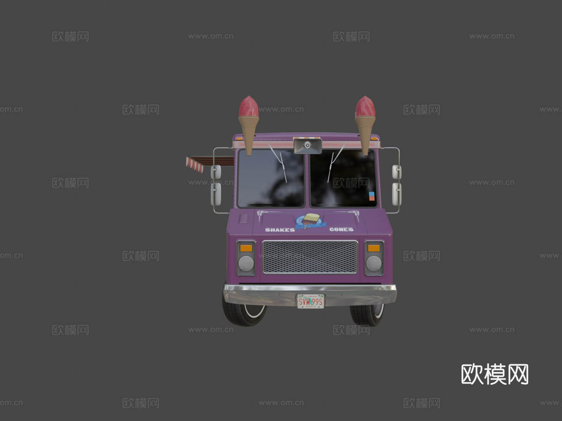 冰淇淋车su模型