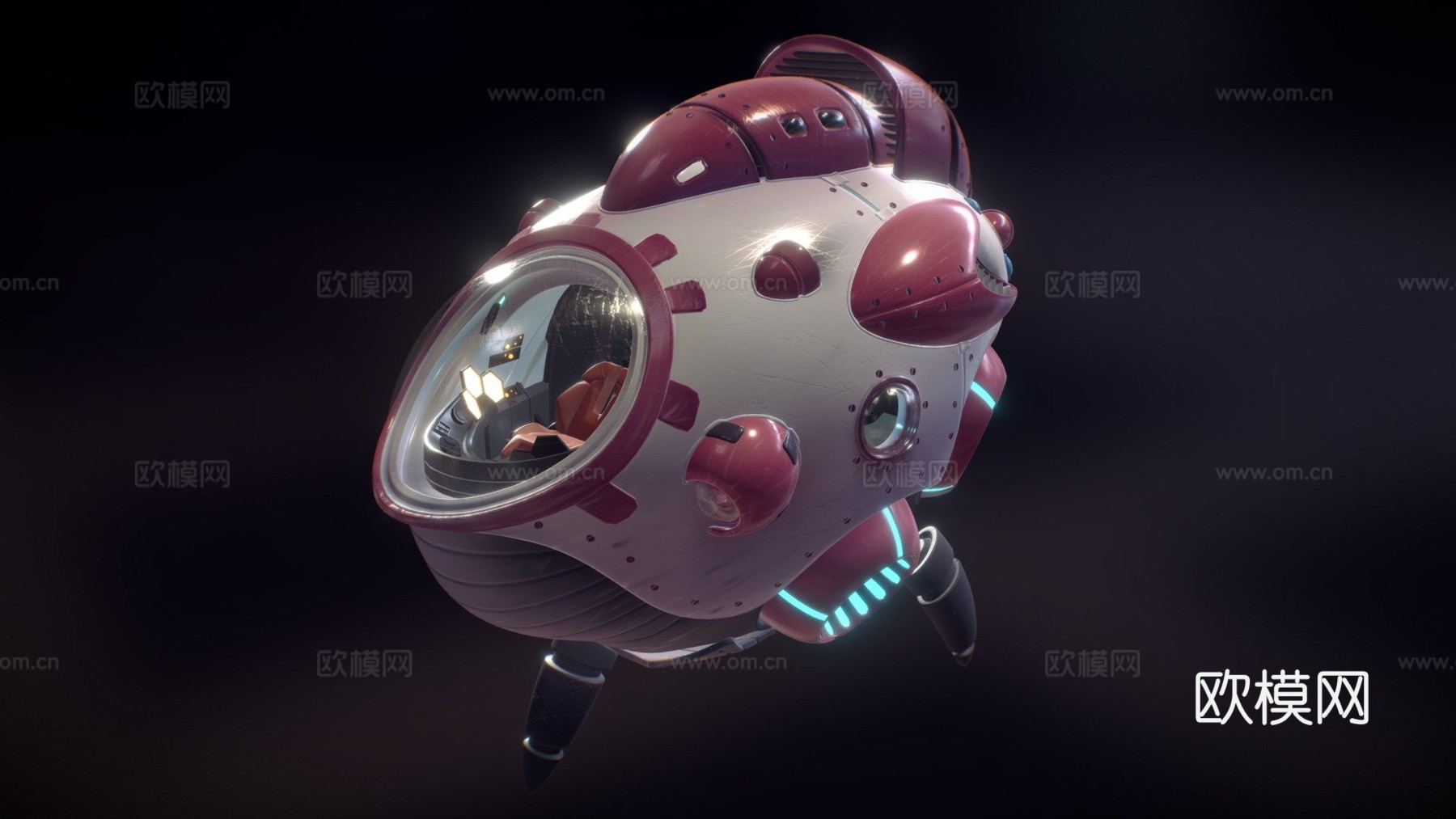 跳过腿部训练日-宇宙飞船su模型