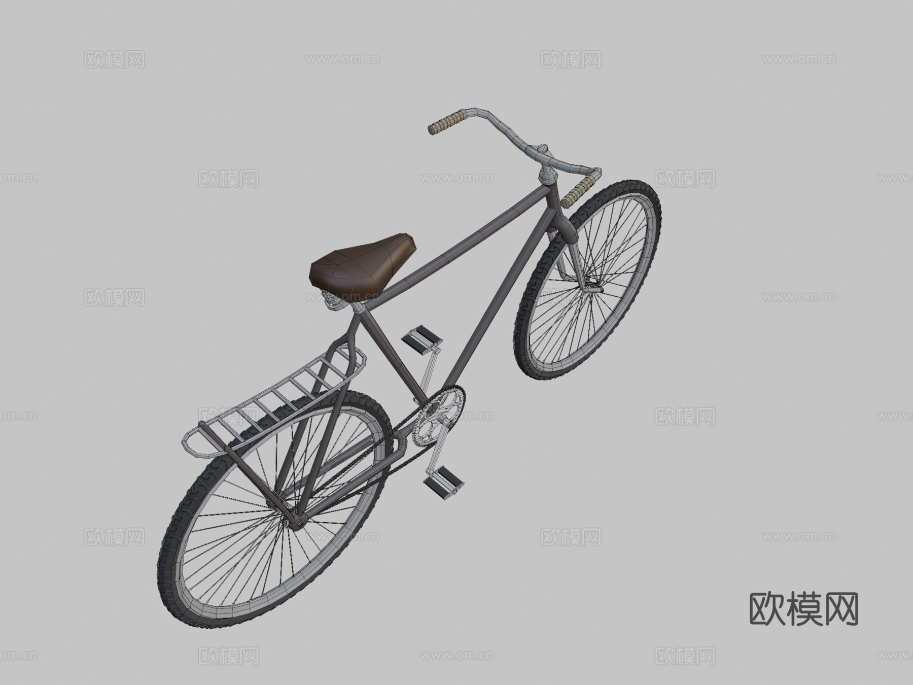 旧自行车su模型