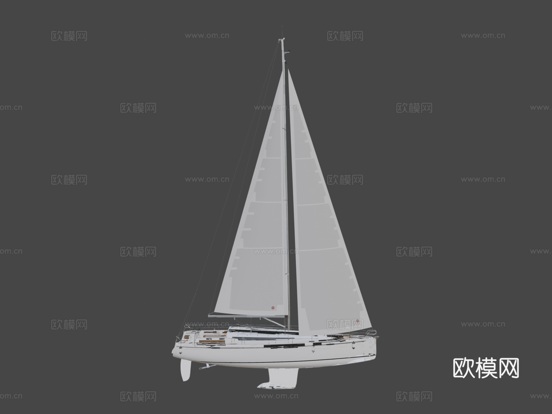 帆船游艇su模型