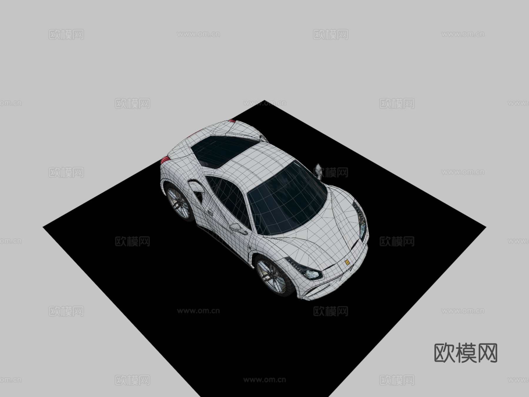 现代卡通跑车su模型