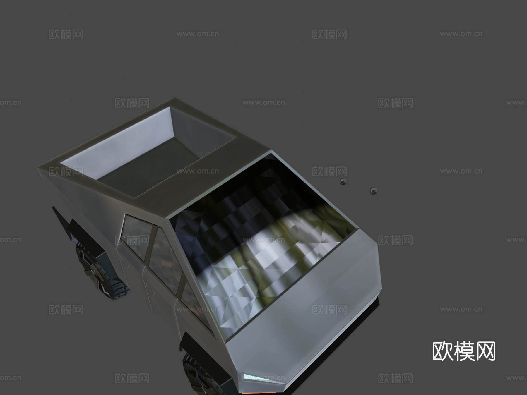 赛博卡车  趣味尺寸su模型