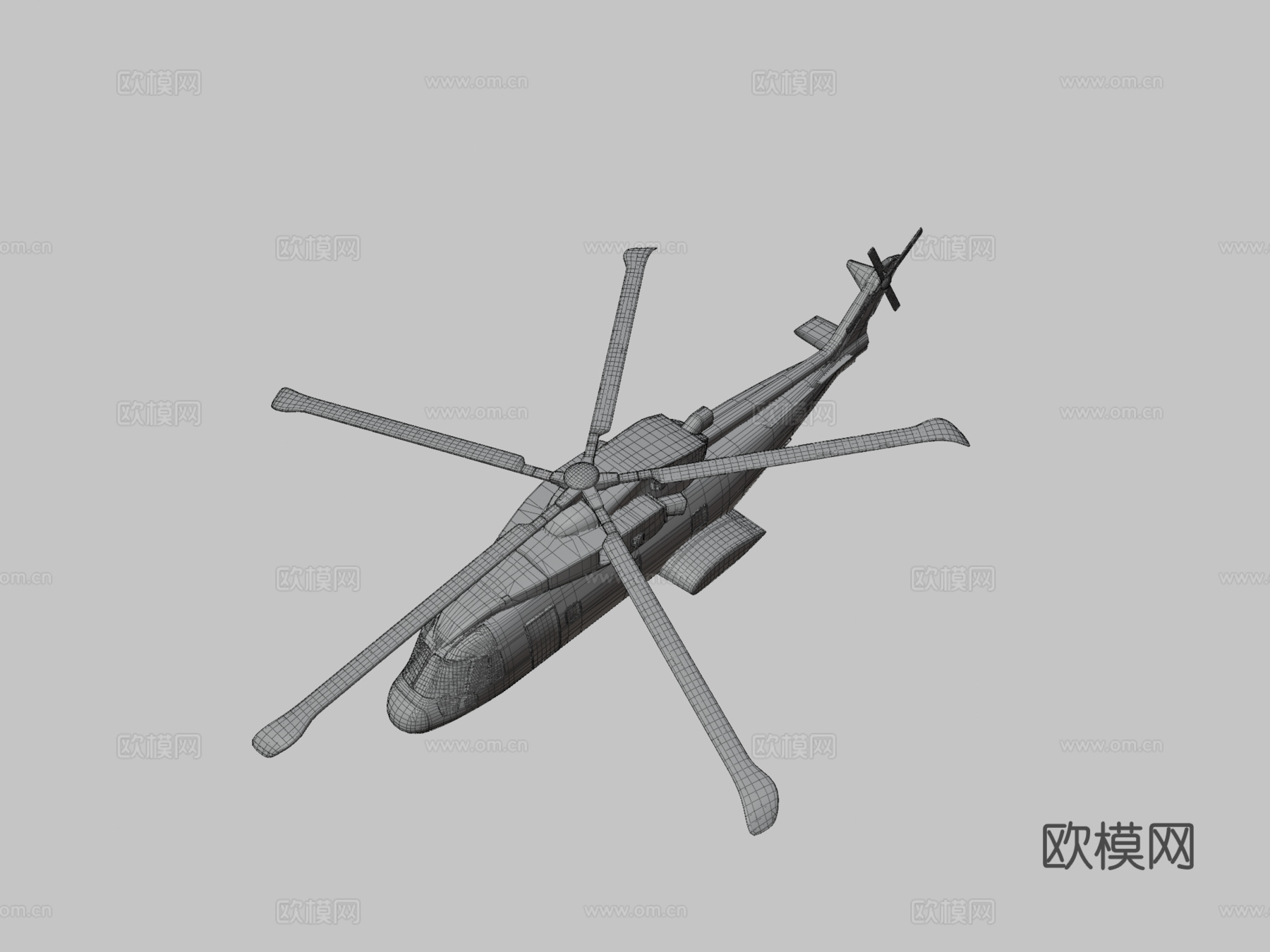 梅林 MK2 直升机su模型