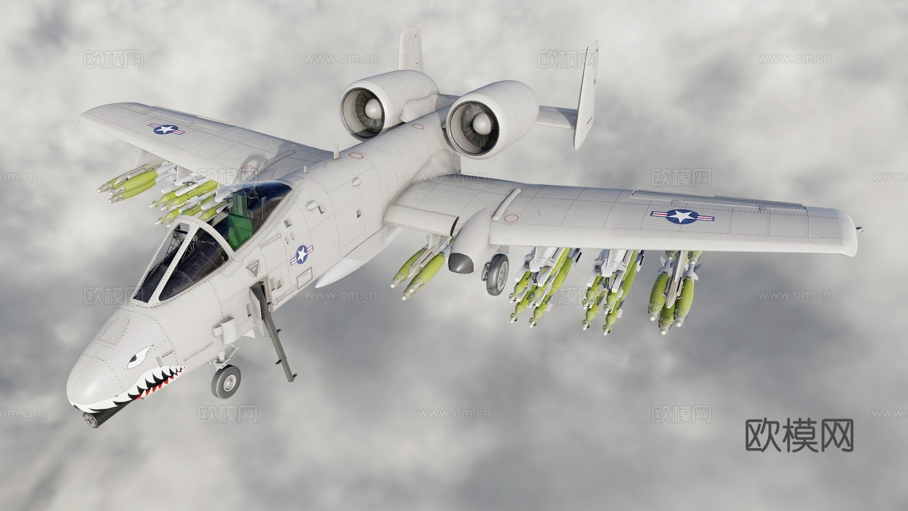 A10 坦克破坏者  雷电  疣猪飞机su模型su模型