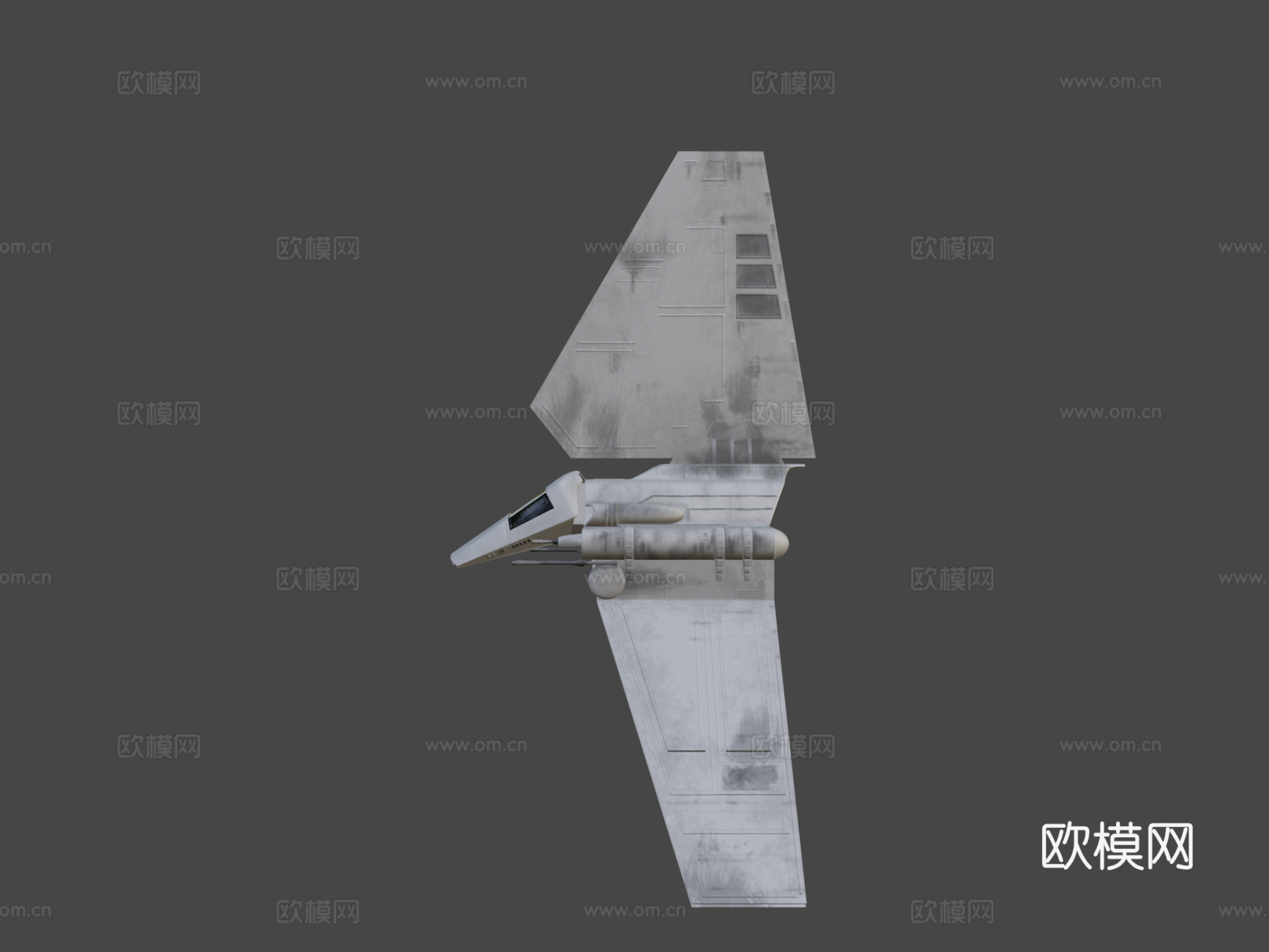 D帝国拉姆达穿梭机-星球大战模型su模型